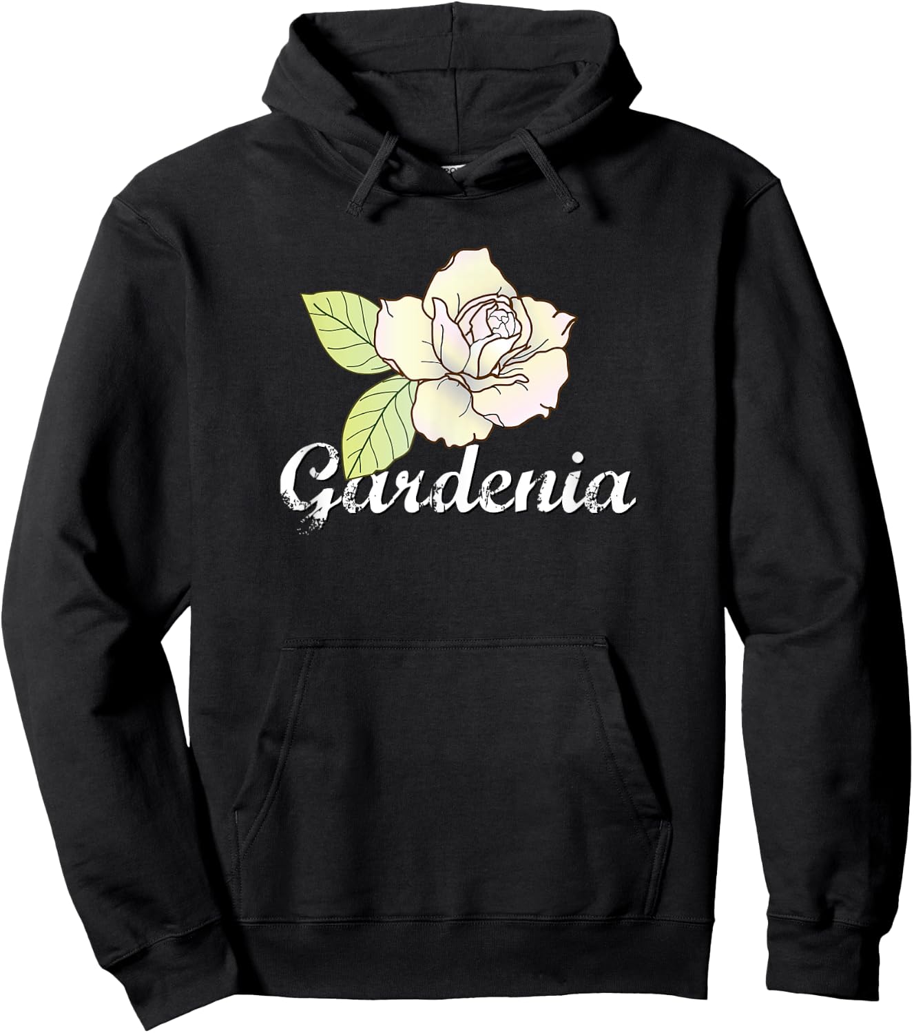 Cute Gardenia Flower Shirt, Gardening Gift, Garden T Shirt Hoodie - Hoodie | Black