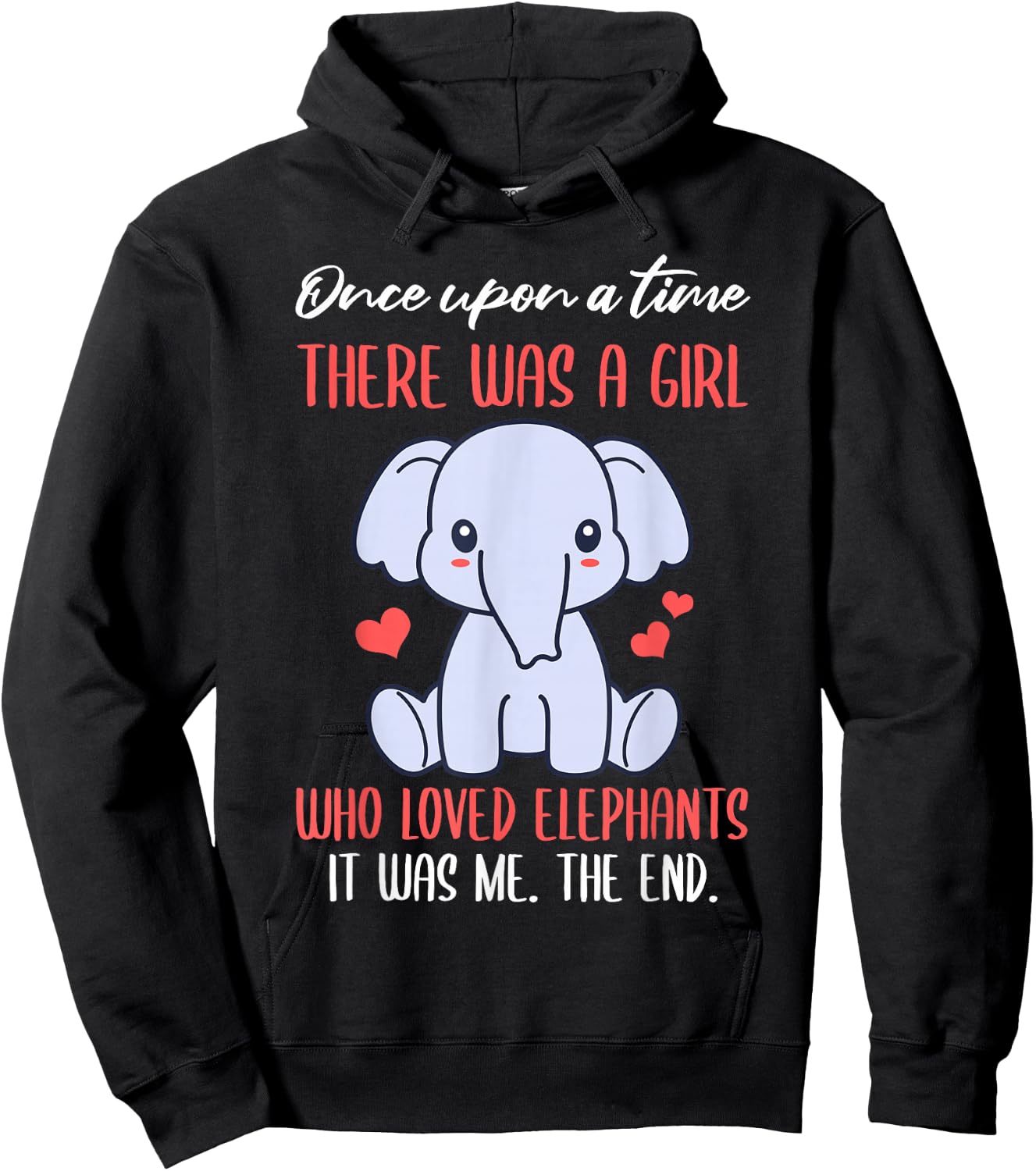 Once There Was A Girl Who Loved Elephants Hoodie - Hoodie | Black