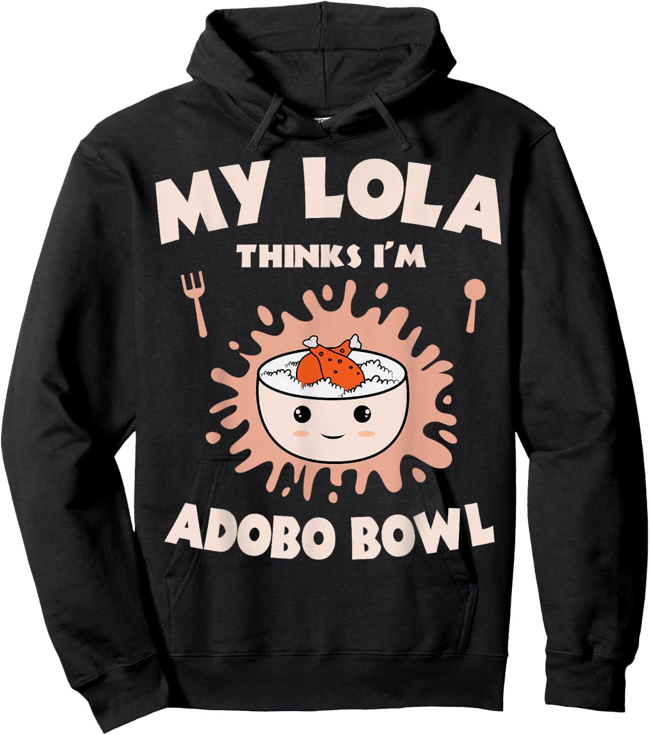 Adobo Bowl Chicken Lola Cuisine Philippine Flag Grandma Hoodie - Hoodie | Black
