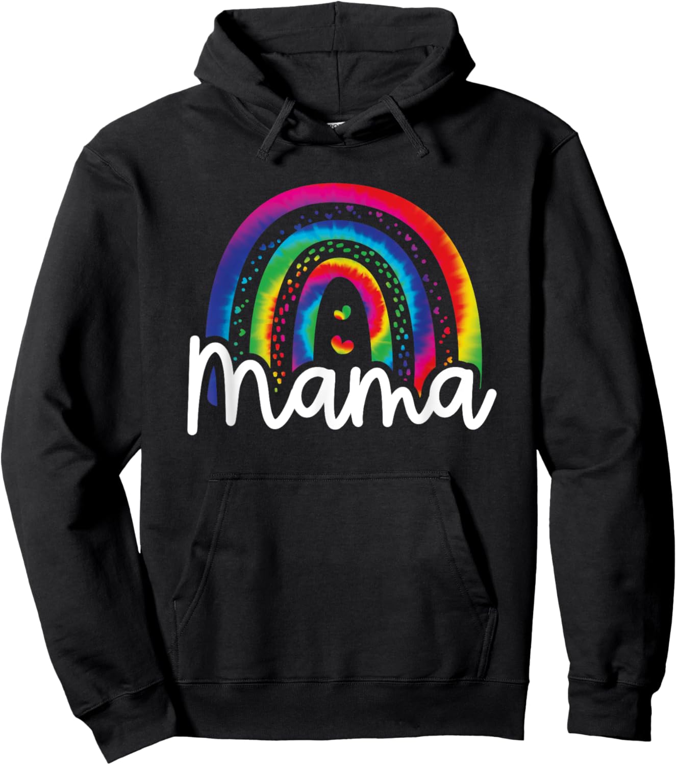Mama Mini Mother Daughter Matching Tie Dye Hoodie - Hoodie | Black