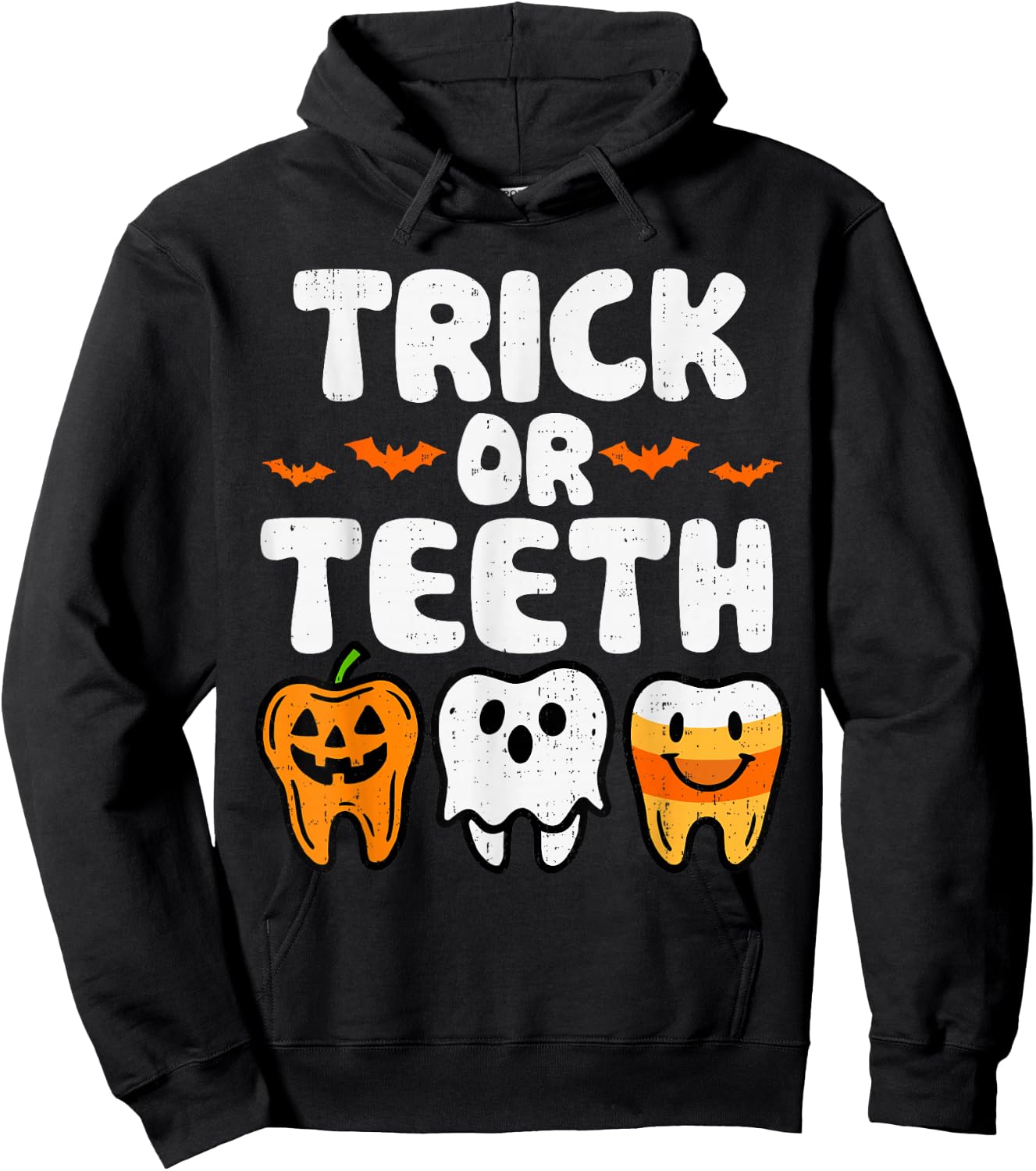 Trick Or Teeth Halloween Funny Dental Dentist Men Women Kids Hoodie - Hoodie | Black