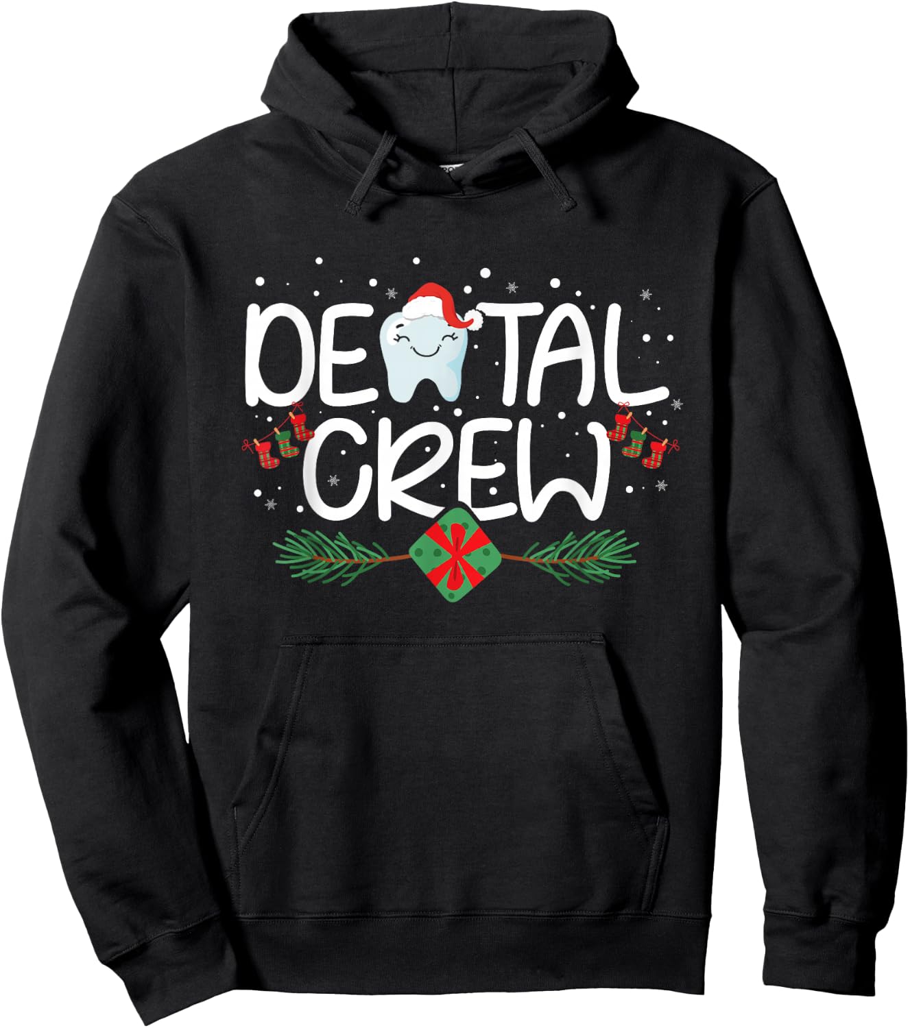 Dental Christmas Crew Dental Hygienist Assistant RDA Gift Hoodie - Hoodie | Black