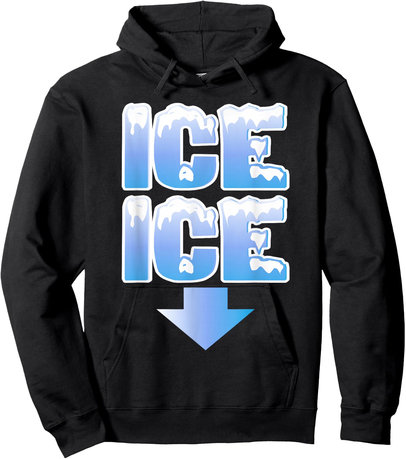 Ice Ice Arrow Pregnancy and Baby Announcement Winter Shirt Hoodie - Hoodie | Black