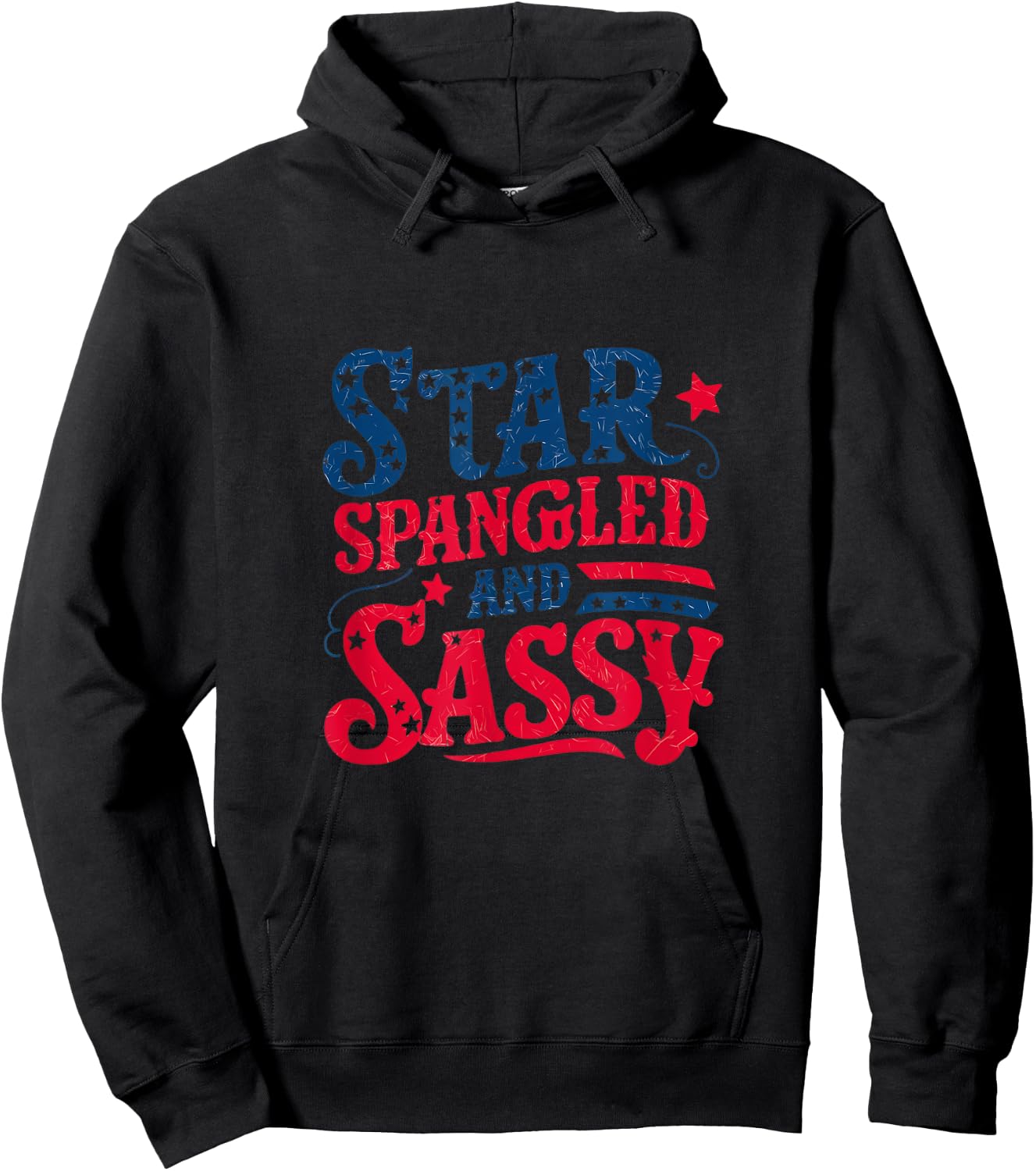 Star Spangled & Sassy Independence Day 4th Of July Men Hoodie - Hoodie | Black