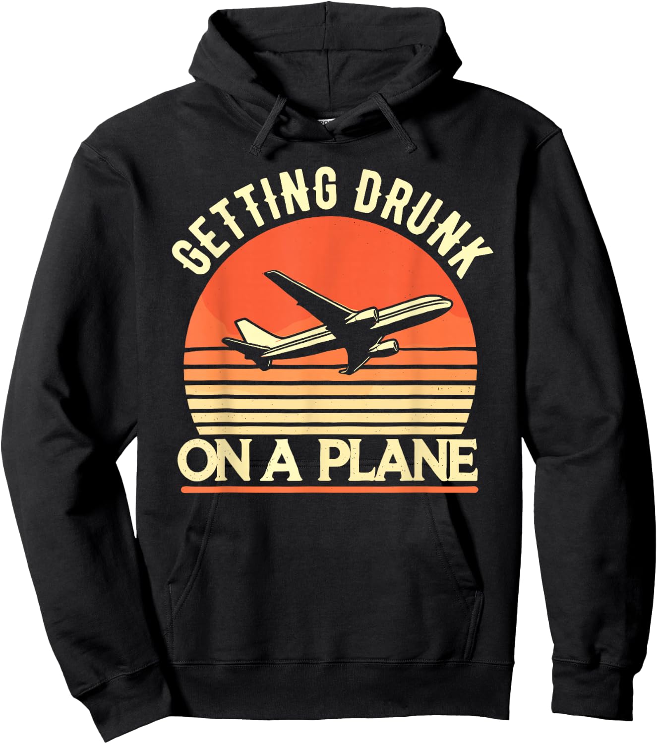 Getting Drunk On a Plane Shirt Funny Airplane Shirt Plane Hoodie - Hoodie | Black
