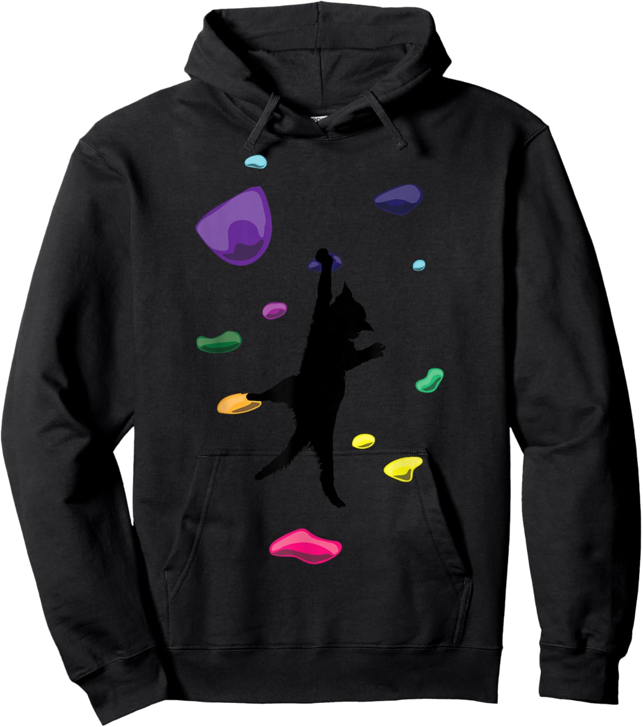 Funny Cat Climber Rock Climbing Gift Women And Kids Hoodie - Hoodie | Black