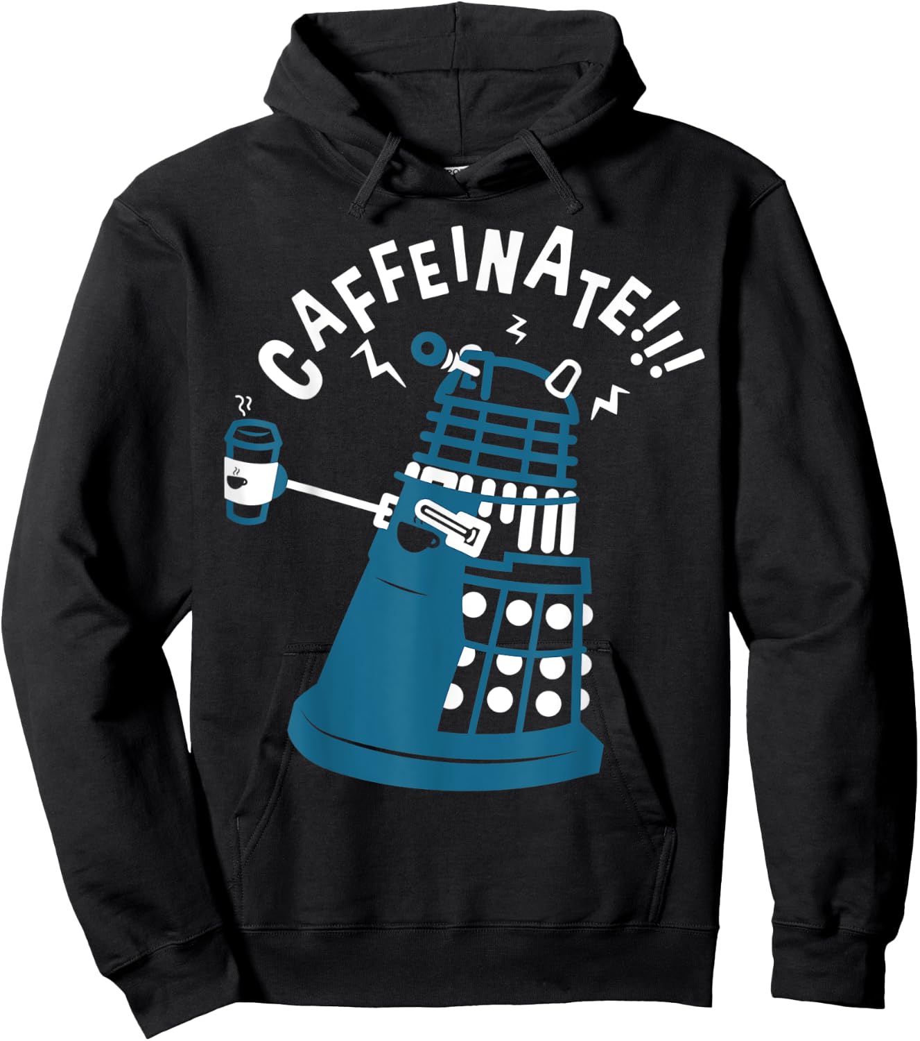 Caffeinate Funny Coffee Gift Hoodie - Hoodie | Black