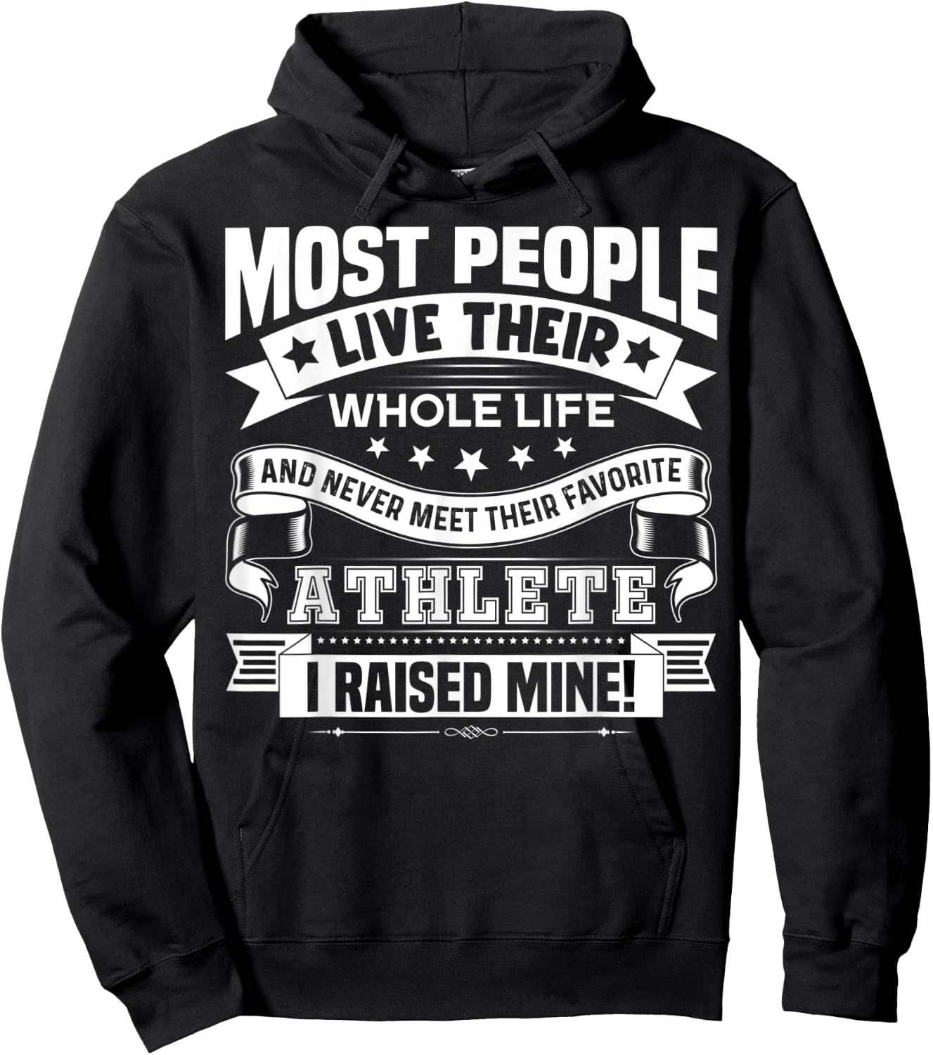 Raised Mine Favorite Athlete Proud Mom Dad Of Sport Athlete Hoodie - Hoodie | Black
