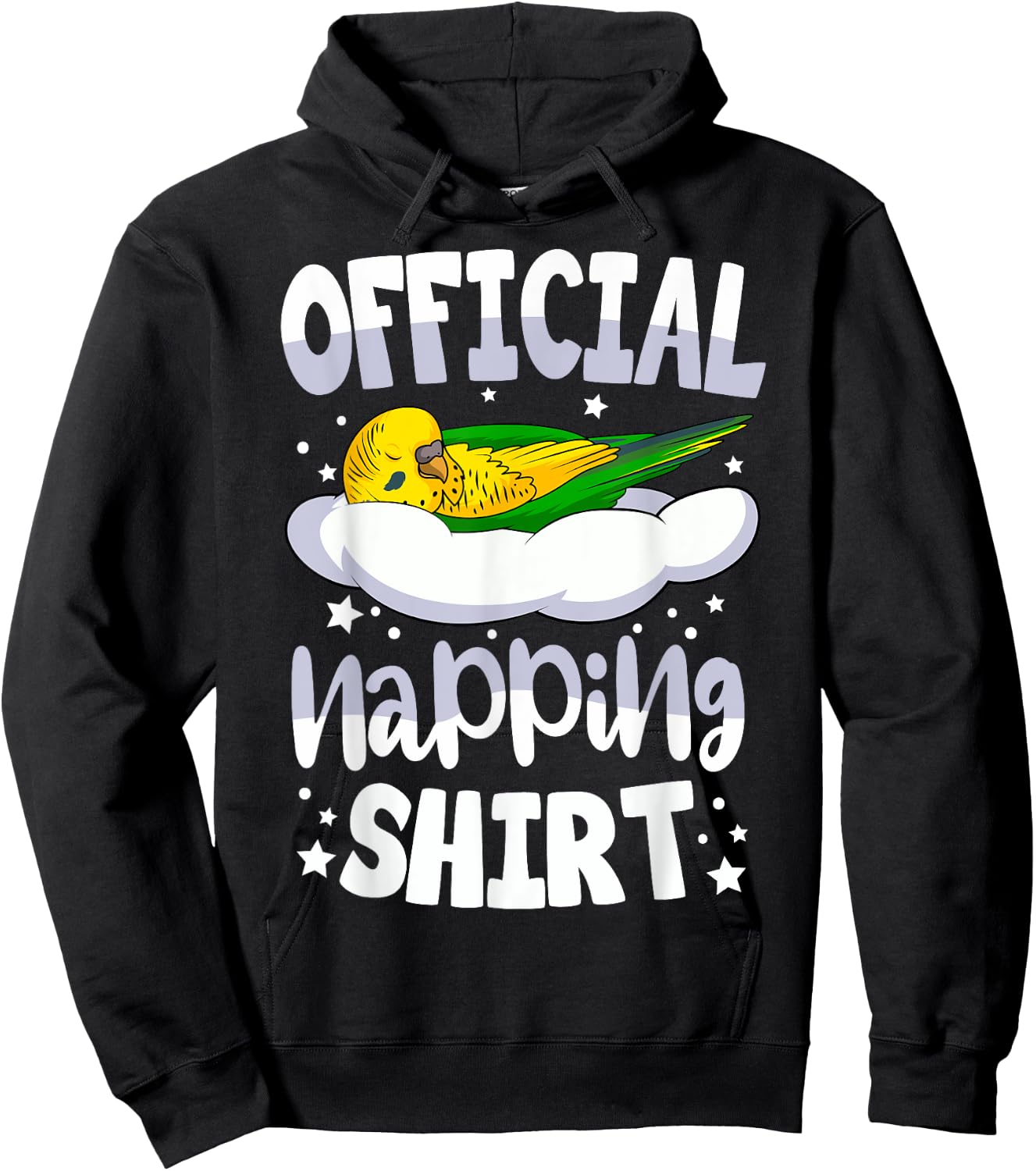 Budgie Pyjamas Budgerigar Lover Official Napping Hoodie - Hoodie | Black