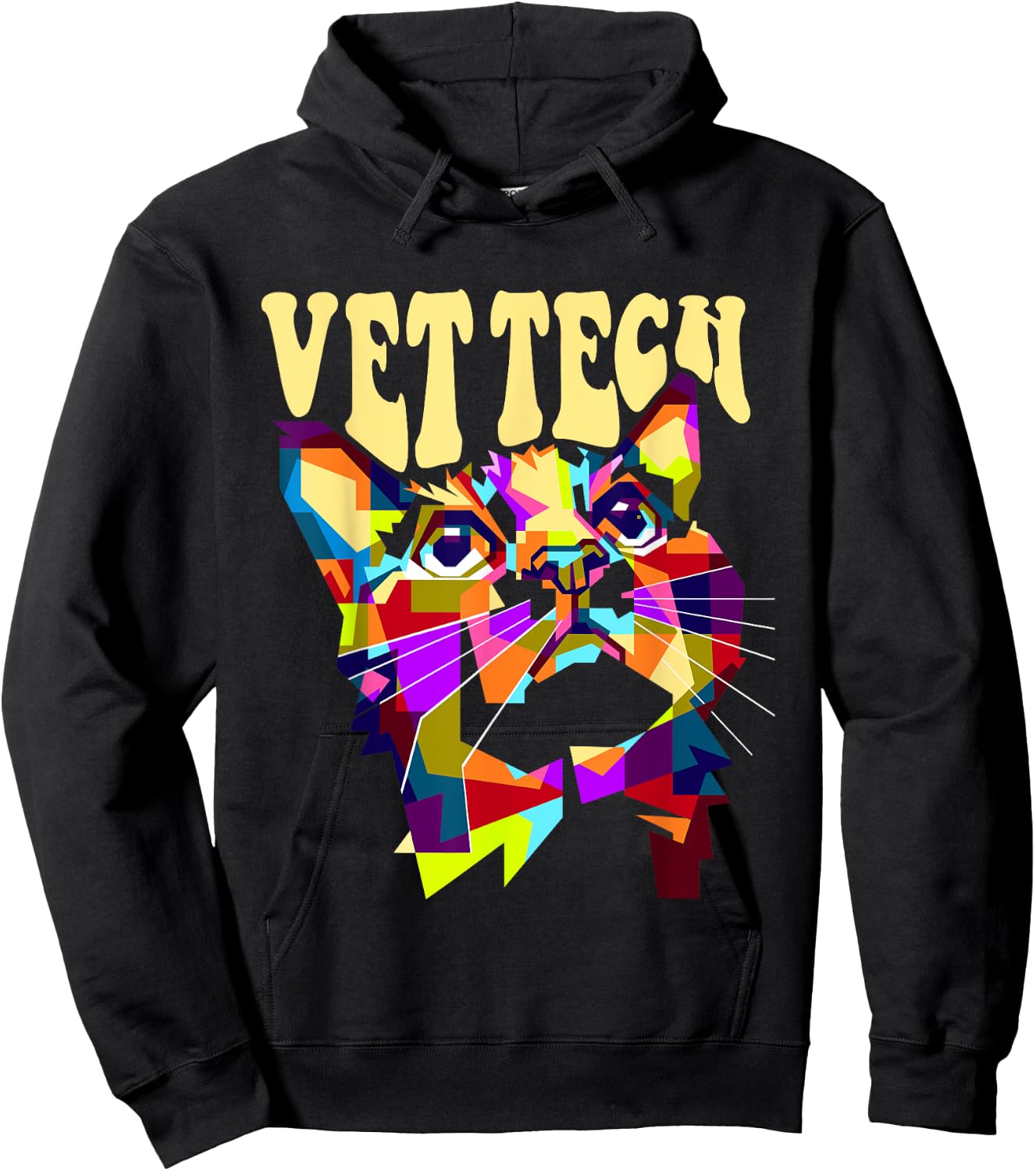 Vet Tech Cat Kitten Pet Veterinarian Veterinary Technician Hoodie - Hoodie | Black
