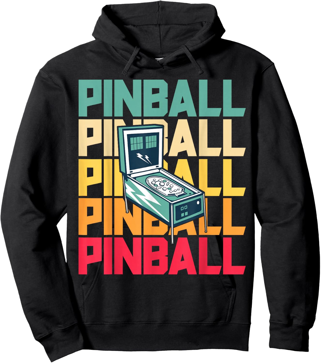 Pinball Shirt Retro Vintage Arcade Shirt Pinball Machine Hoodie - Hoodie | Black