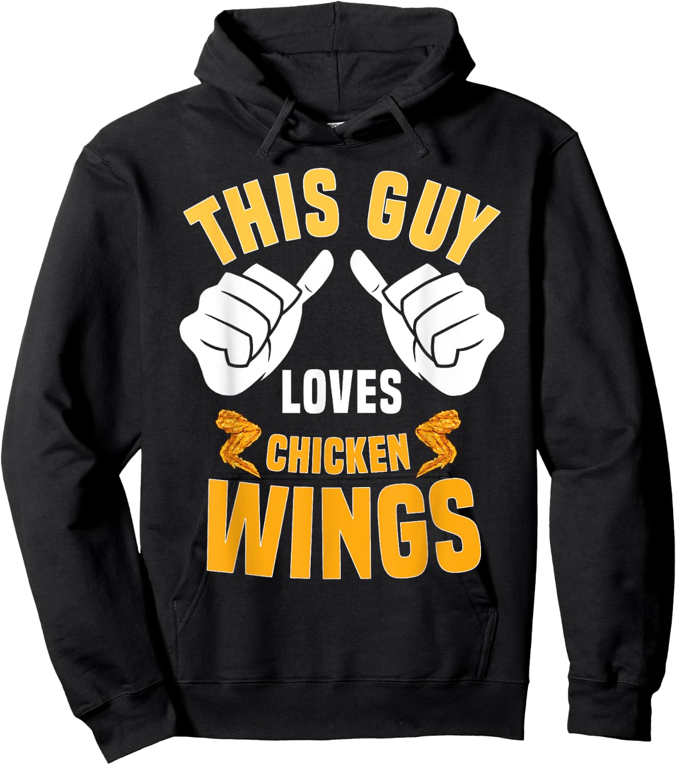Funny Chicken Wings Lover Saying Hot Wing Hoodie - Hoodie | Black