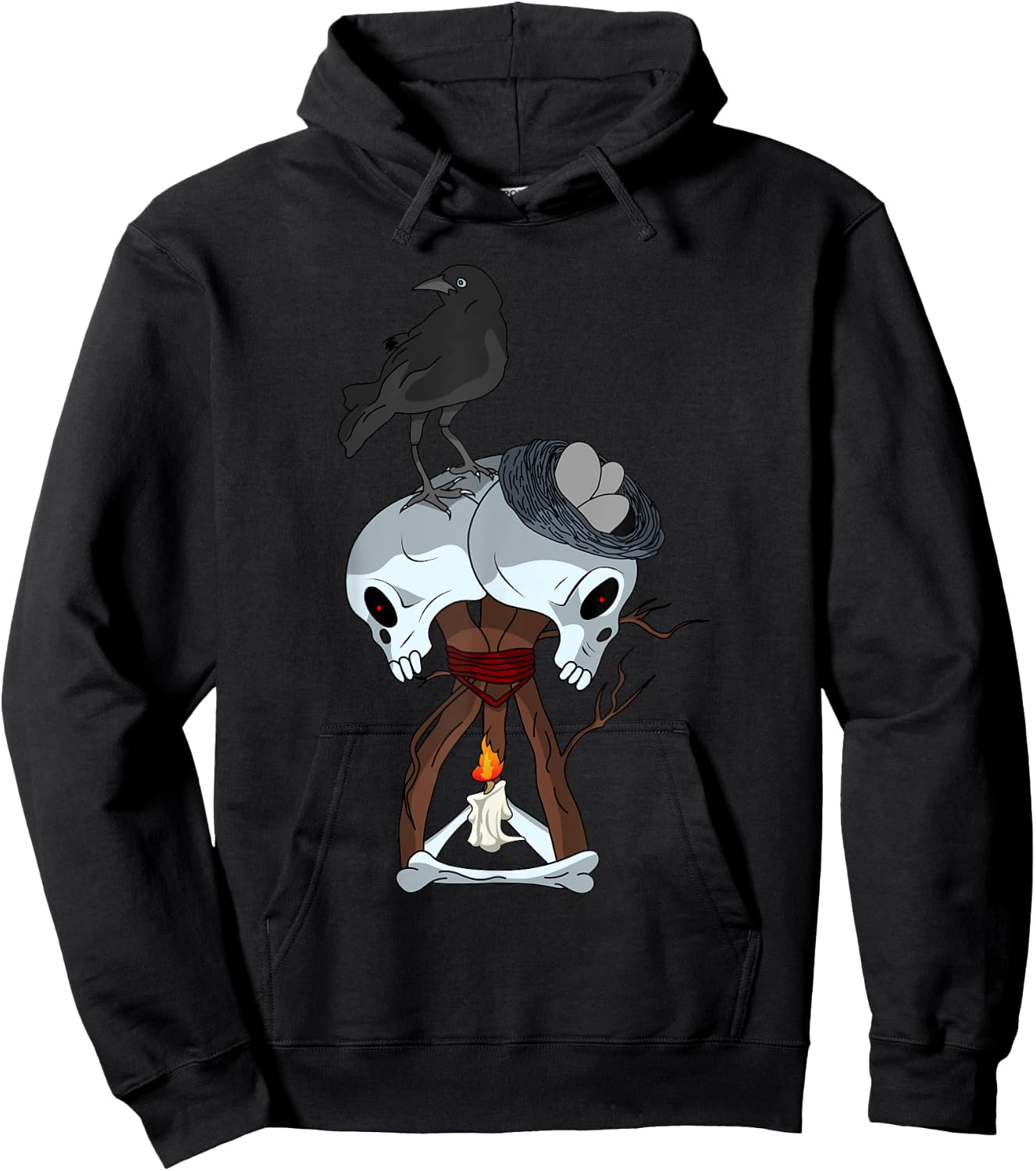 Skull hex Crow Video Game Hoodie - Hoodie | Black