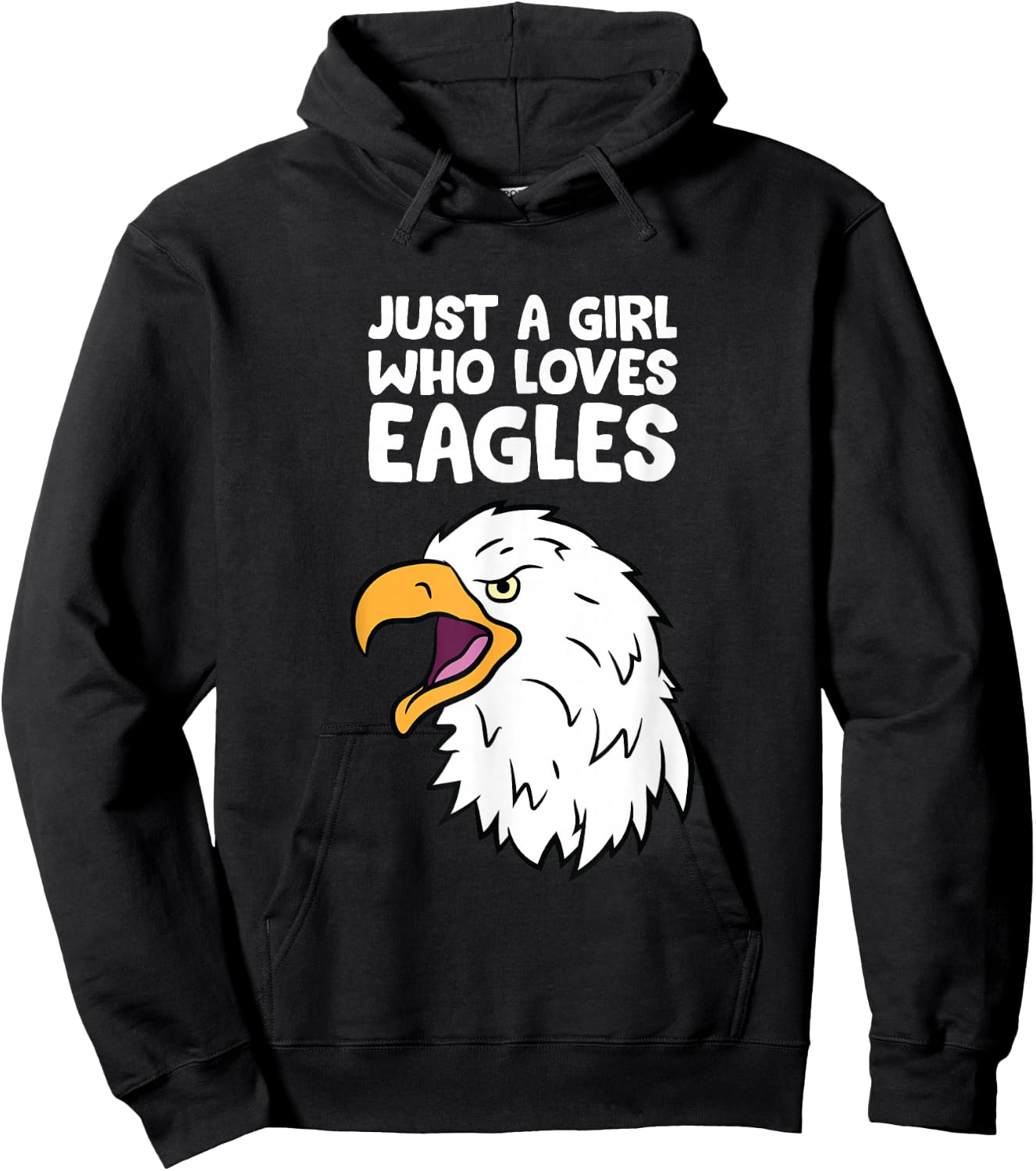 Just a Girl Who Loves Eagles Hoodie - Hoodie | Black