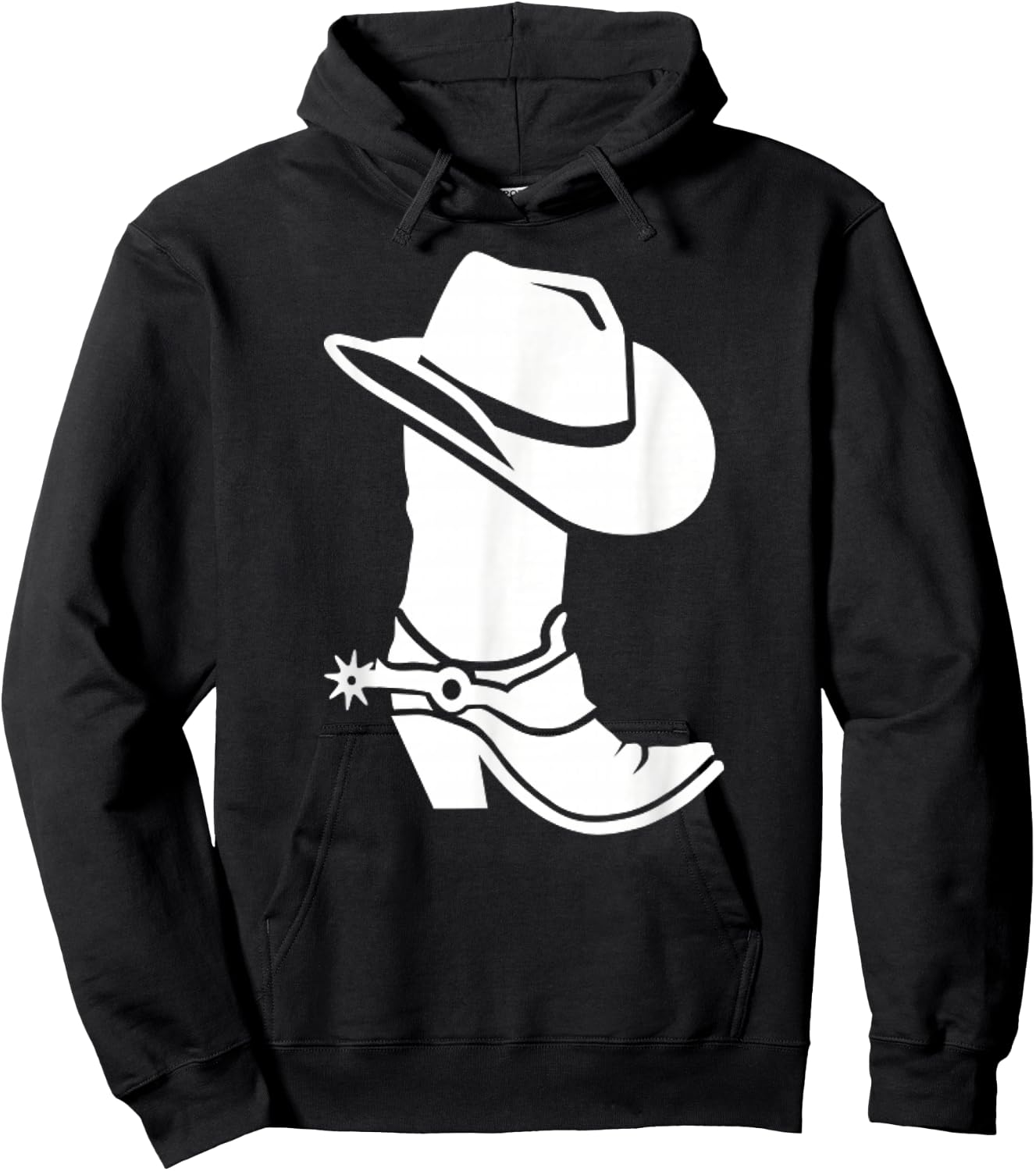 Cowboy Boots and Hat Hoodie - Hoodie | Black