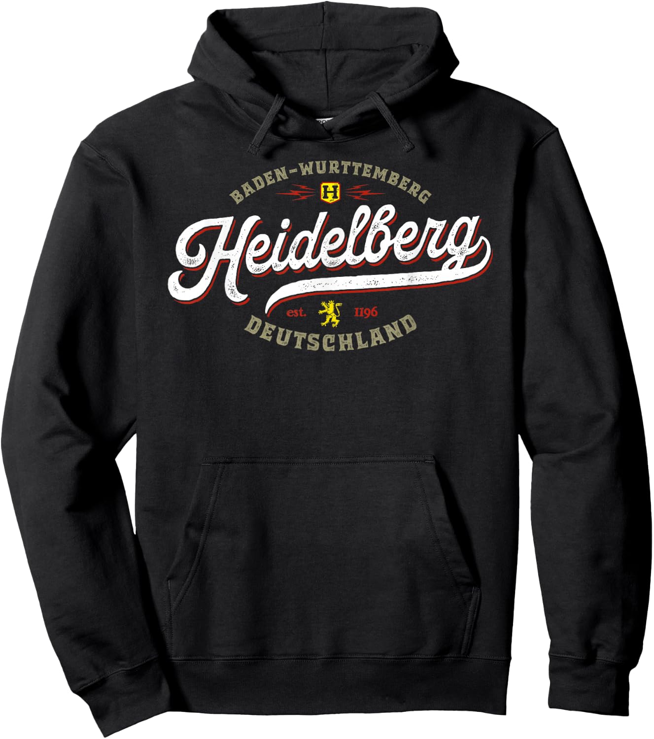 Heidelberg Germany - Vintage Souvenir Travel Heidelberg Hoodie - Hoodie | Black