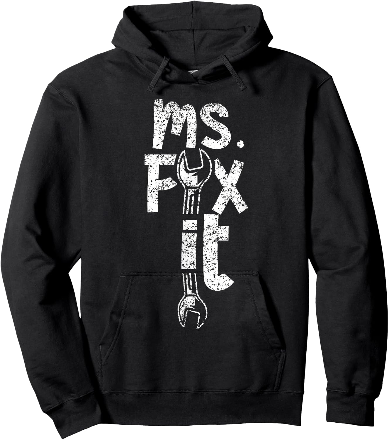 Ms Fix It Overhaul Repair Fixing Handyman Hoodie - Hoodie | Black