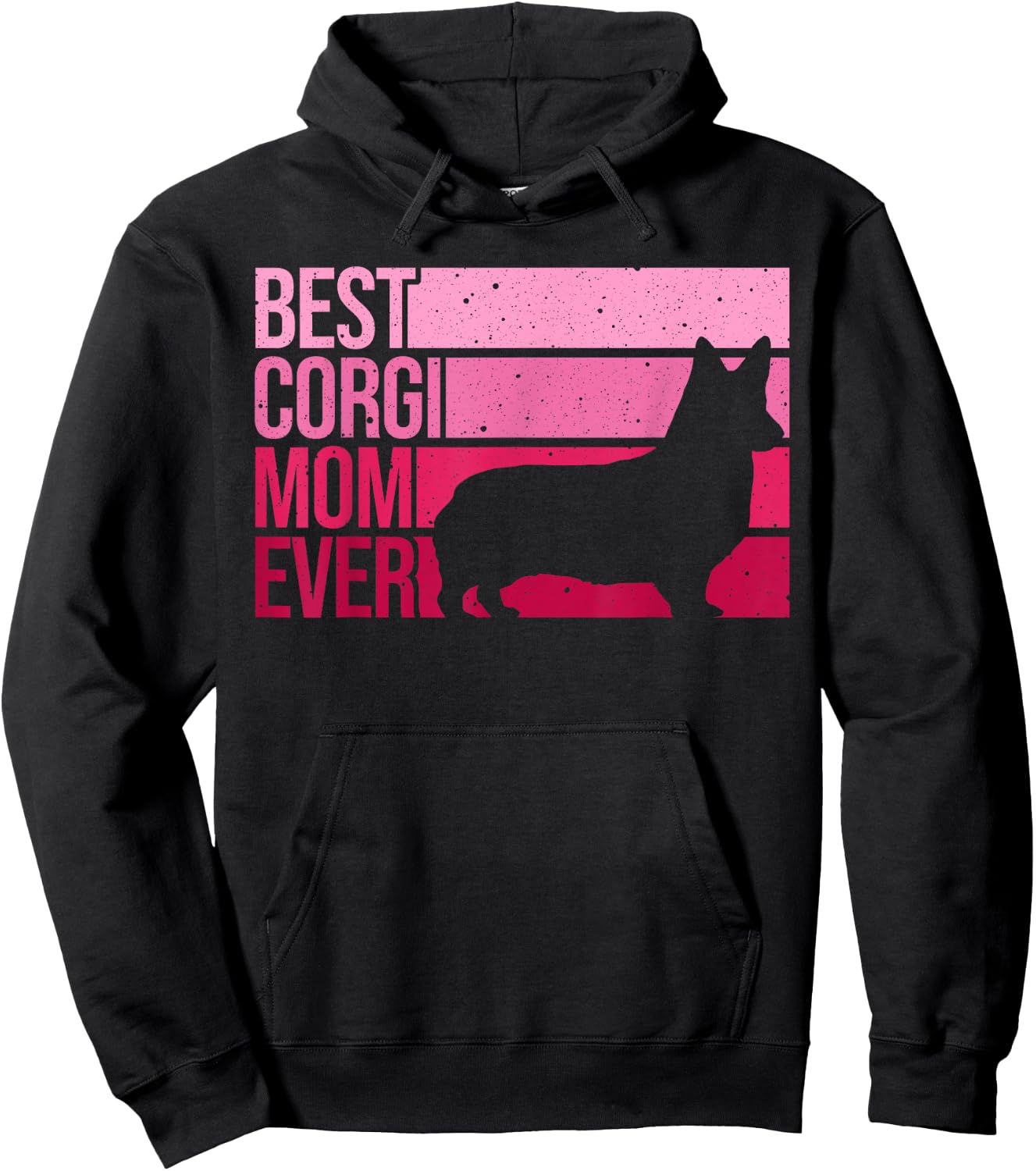 Funny Corgi Mom Art Women Girls Dog Pembroke Corgi Lovers Hoodie - Hoodie | Black