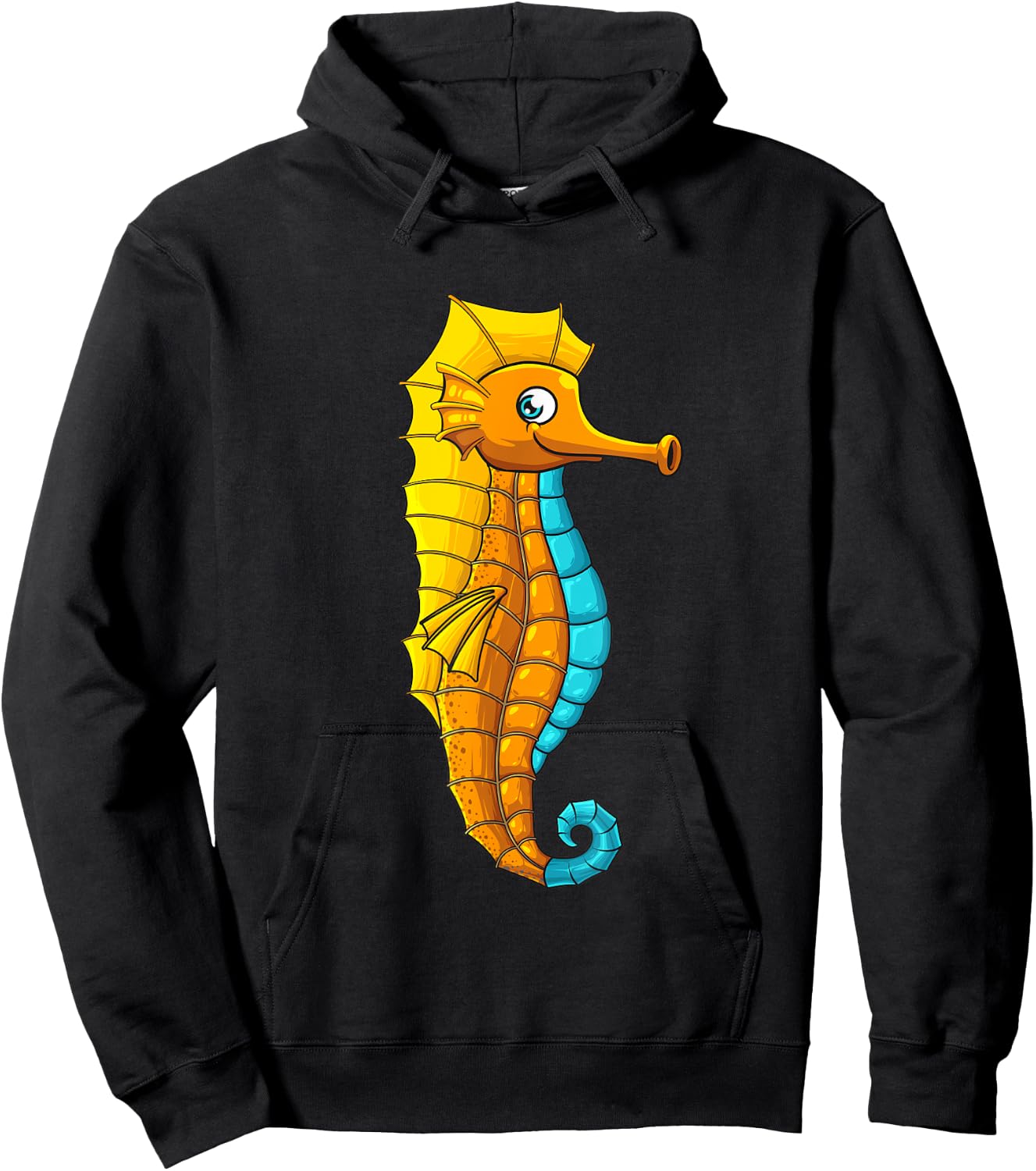 Cute Seahorse Art Women Seahorse Sea Animal Lovers Hoodie - Hoodie | Black
