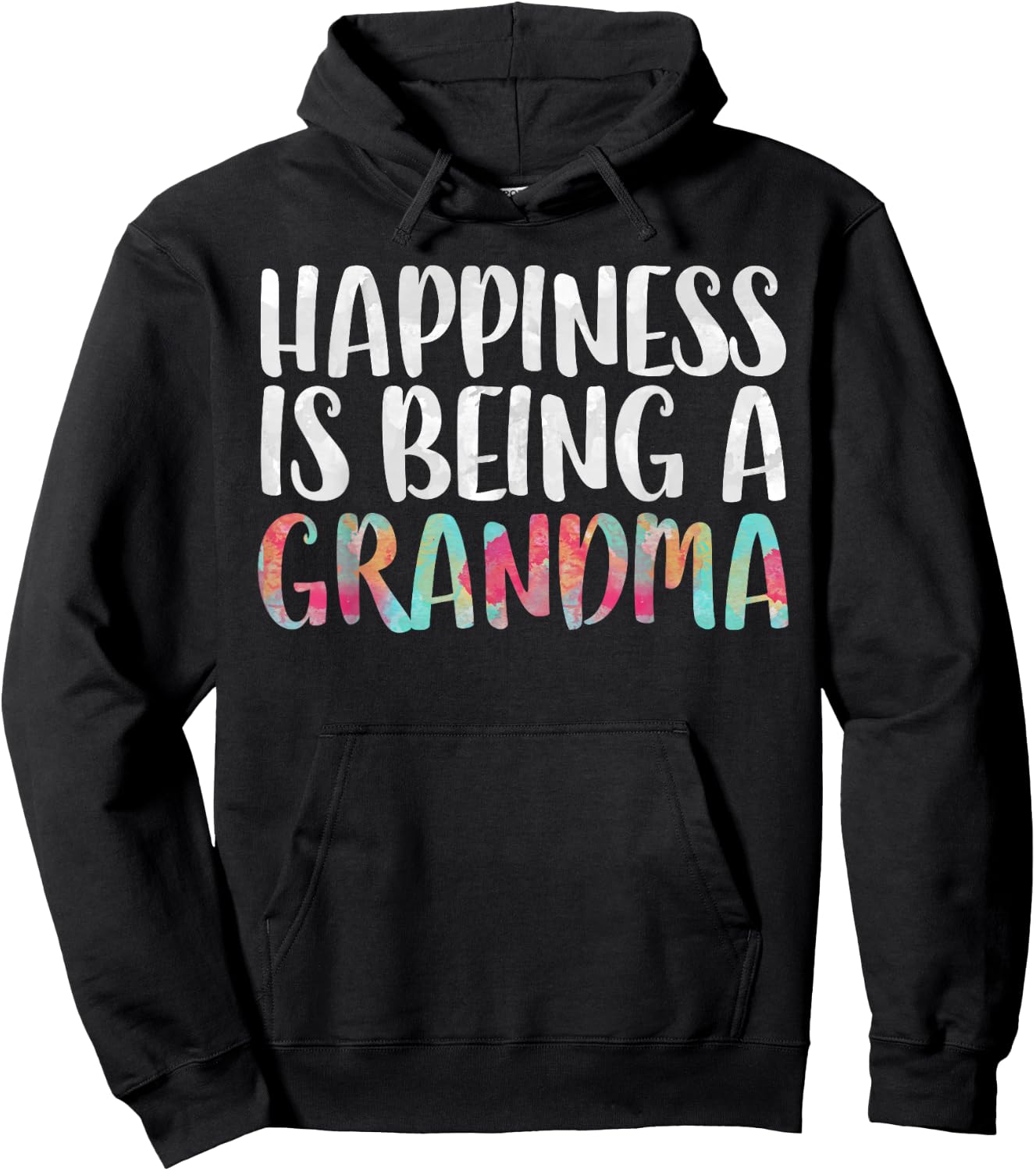 Happiness Is Being A Grandma Shirt Women Mothers Day Hoodie - Hoodie | Black