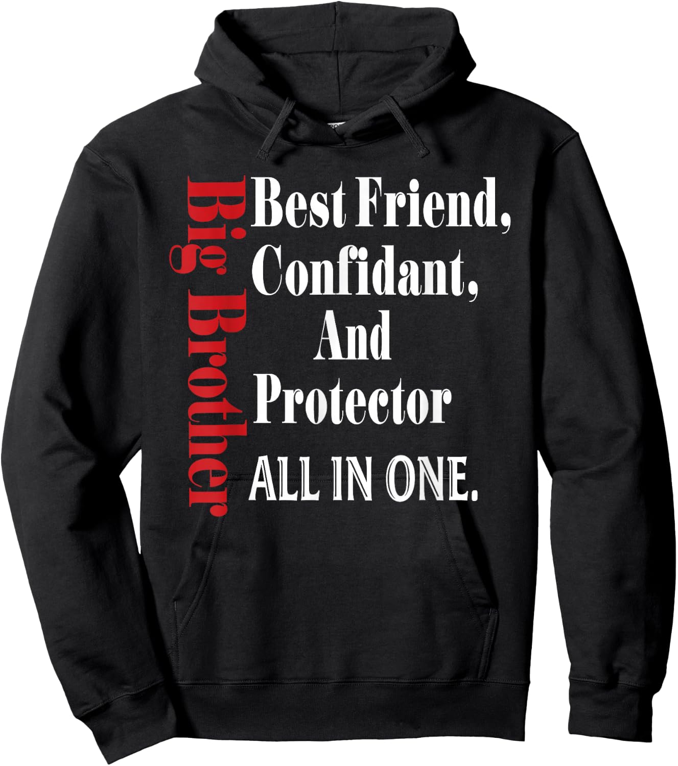 Funny Big Brother Definition Birthday Gifts Men Teens Youth Hoodie - Hoodie | Black