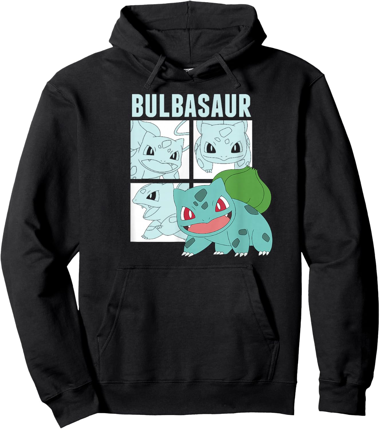 Pokémon - Bulbasaur Squares Hoodie - Hoodie | Black