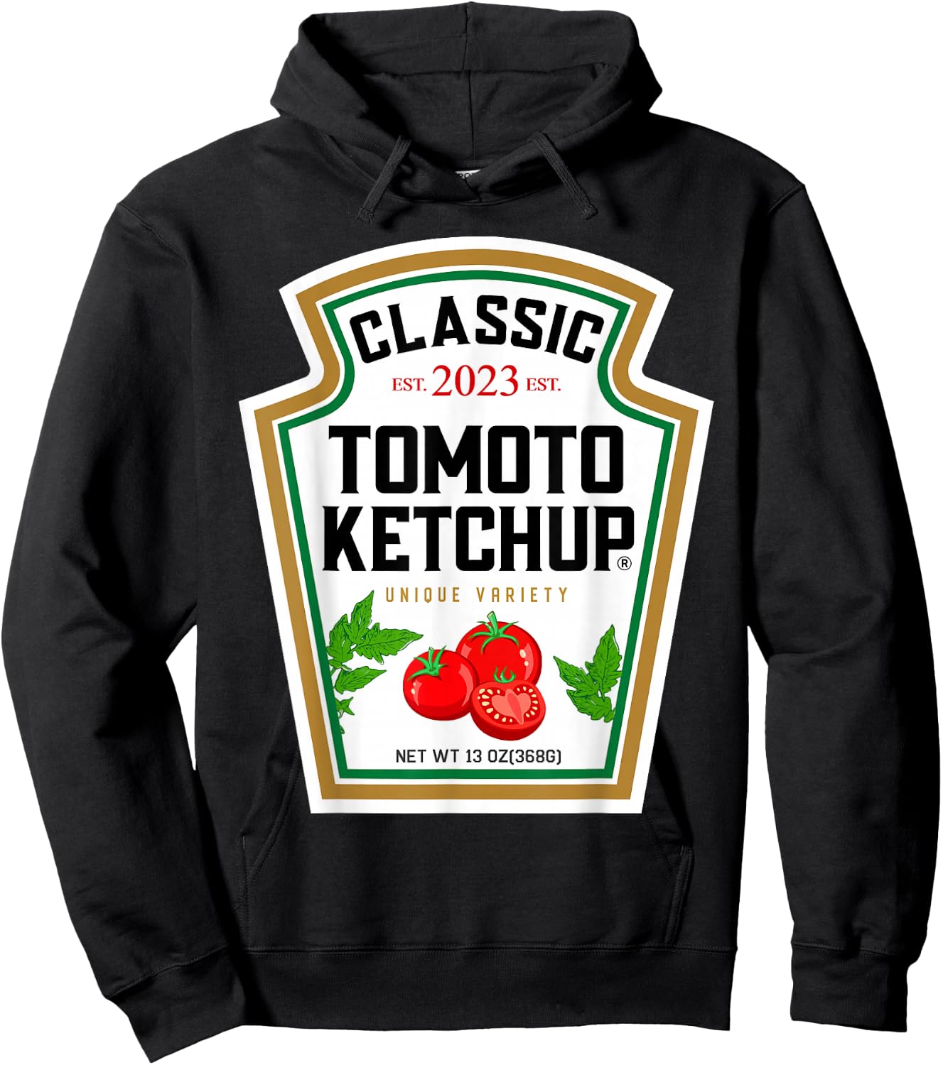 Red Ketchup DIY Costume Matching Couples Groups Halloween Hoodie - Hoodie | Black