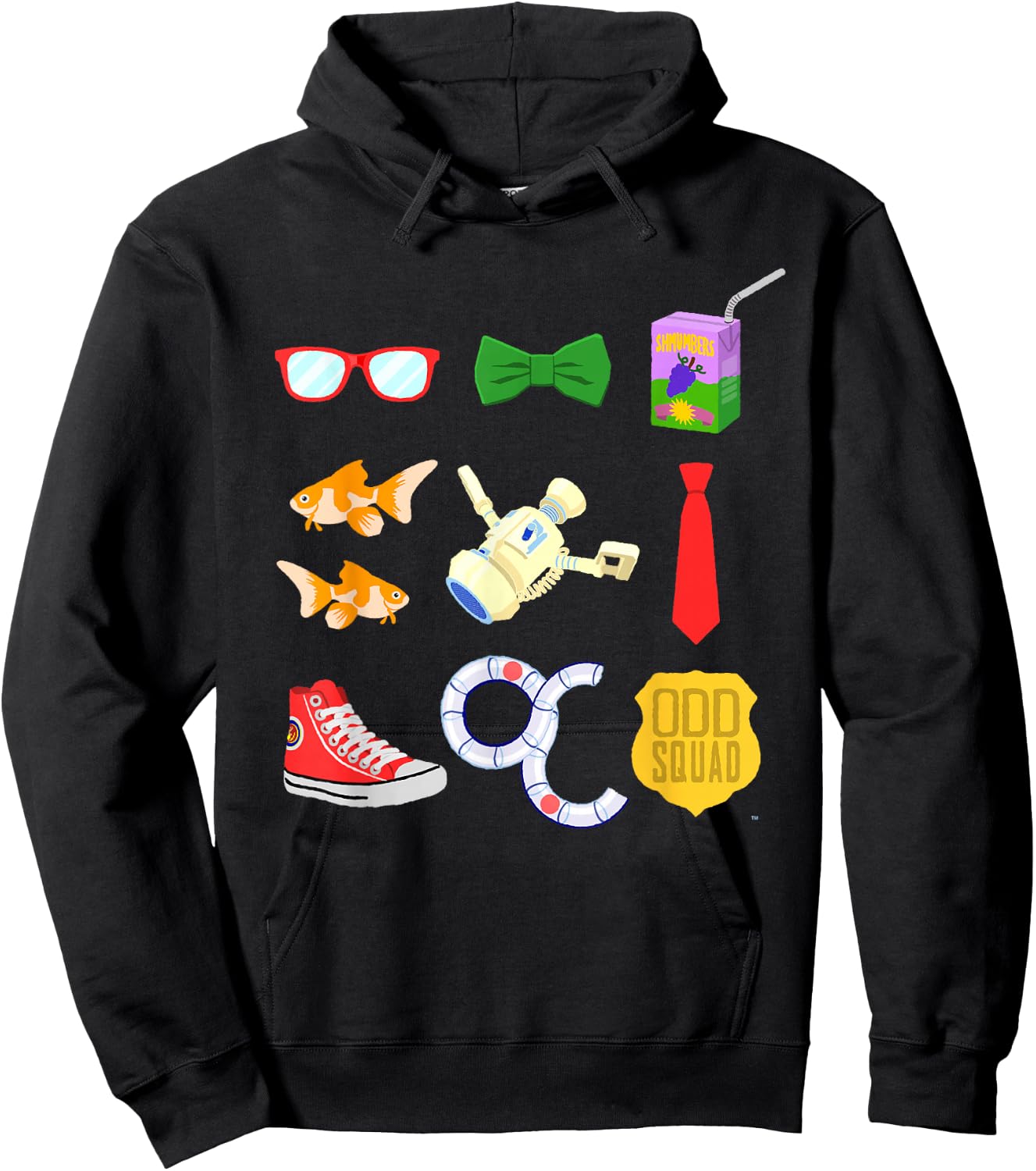 Odd Squad Agent Accessories Illustrated Shirt Hoodie - Hoodie | Black