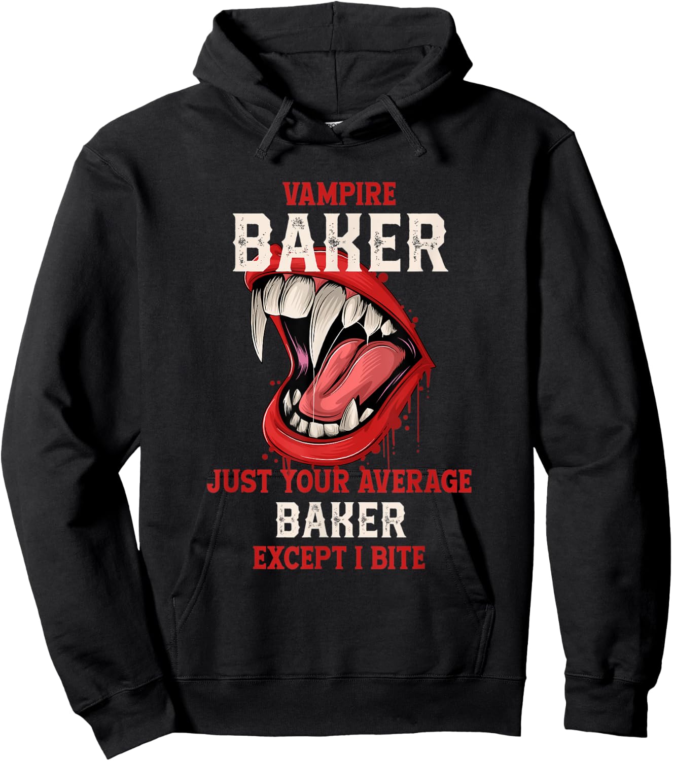 Vampire Baker Halloween Baking Scary Pastry Chef Work Hoodie - Hoodie | Black