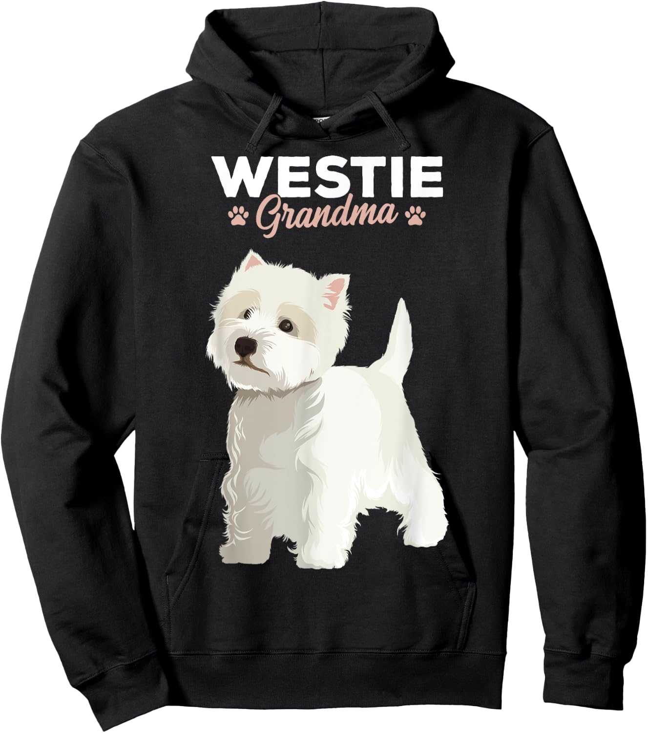 West Highland White Terrier Grandma Dog Mom Women Hoodie - Hoodie | Black