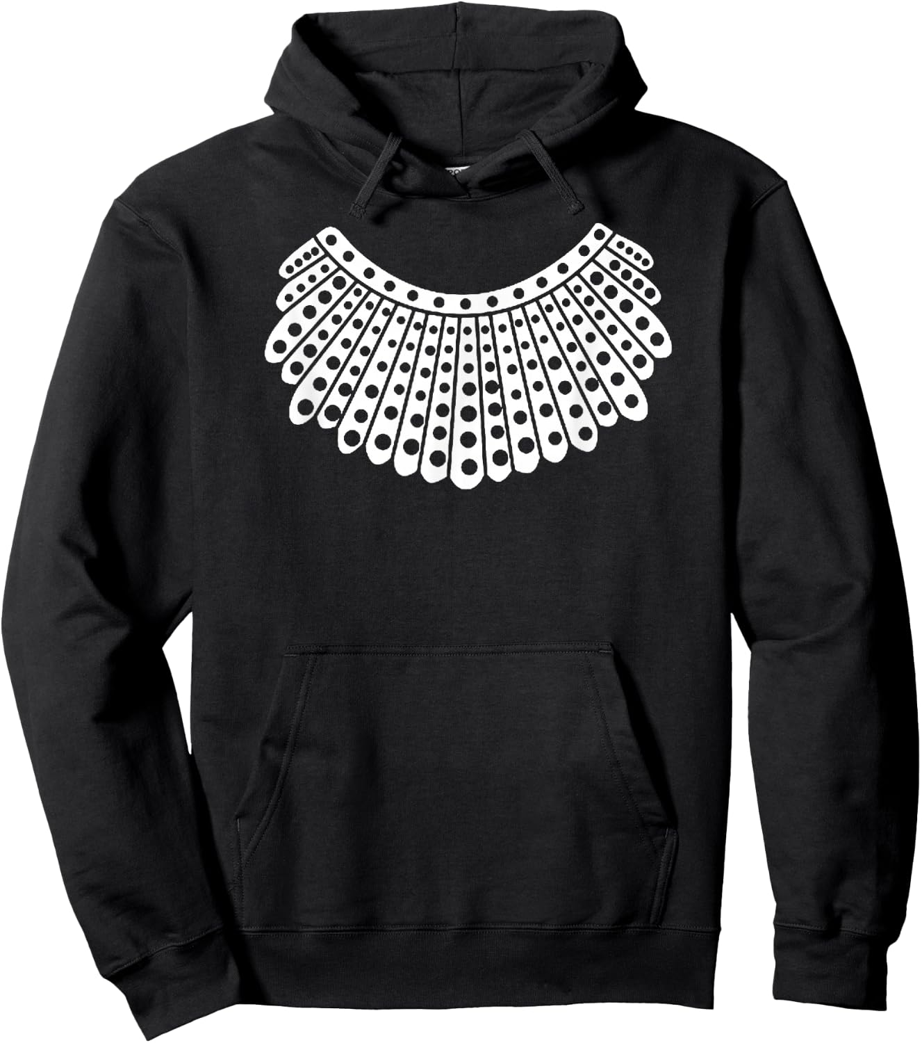 Notorious RBG Ruth Bader Ginsburg Lace Collar Women Hoodie - Hoodie | Black
