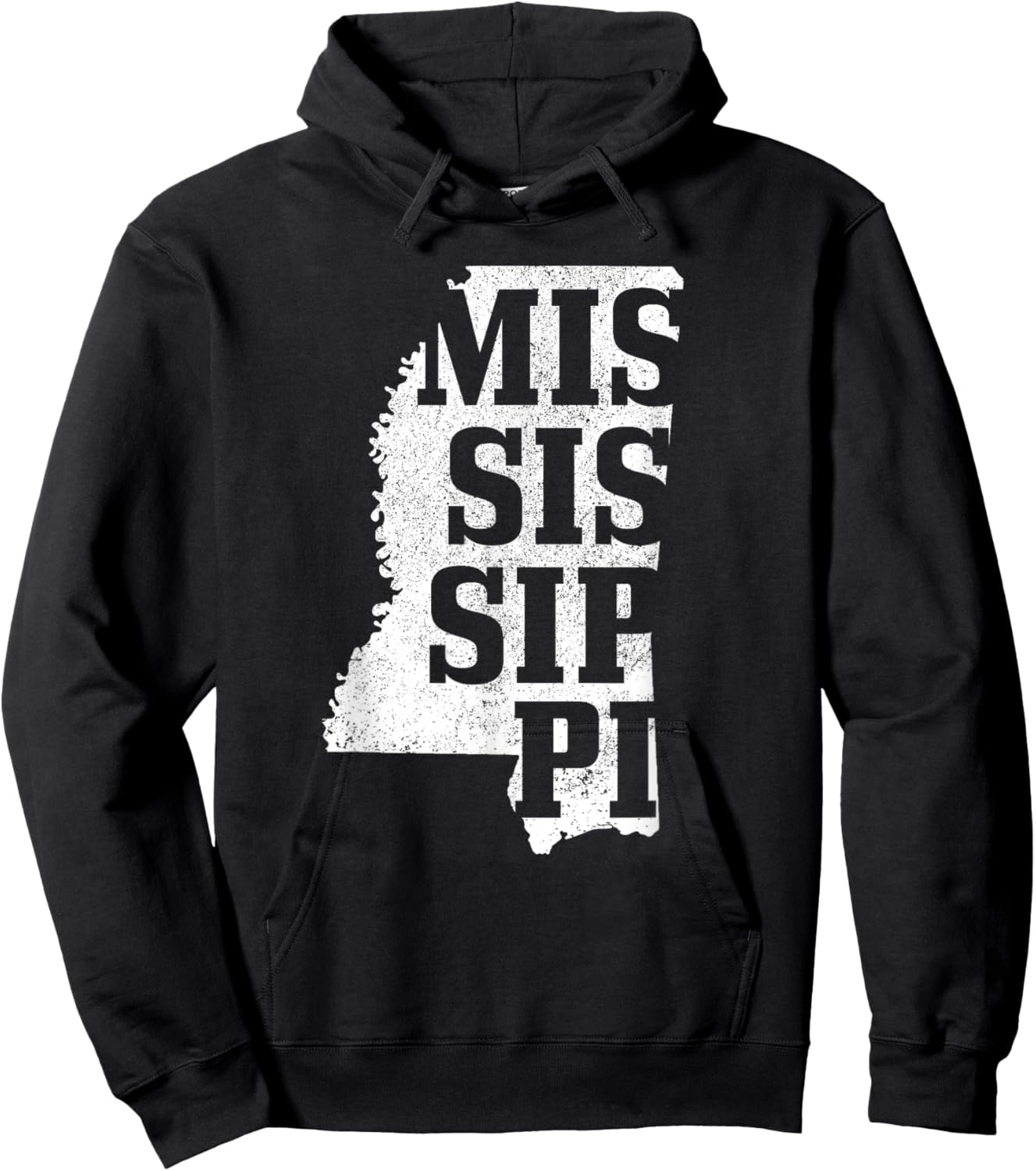 Mississippi Vintage State Map Pride Hoodie - Hoodie | Black