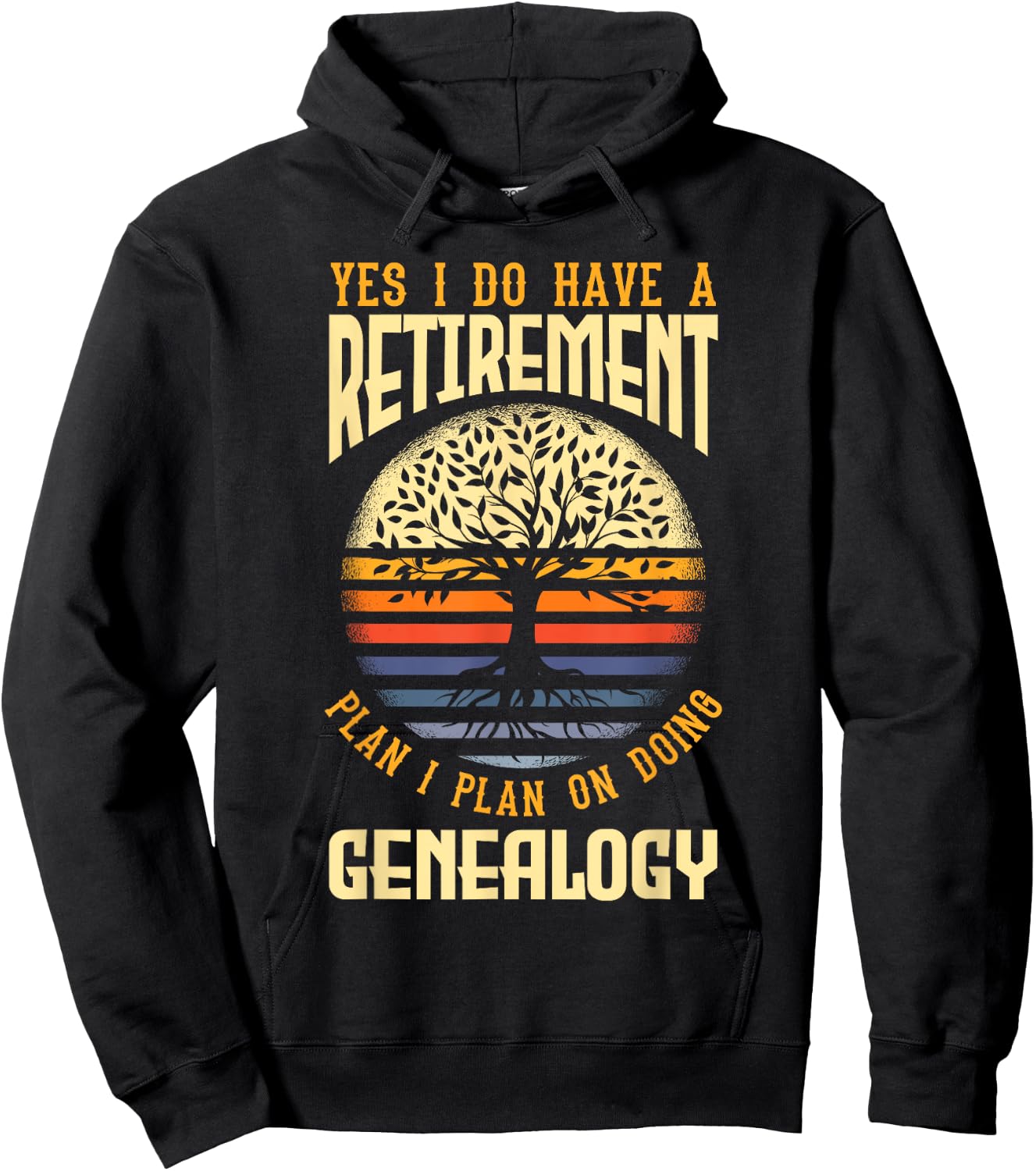 Genealogy Genealogist Ancestry Retiree Hoodie - Hoodie | Black