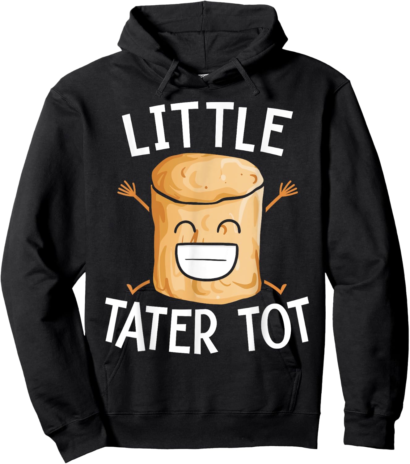 Little Tater Tot Potato Eater Vegan Spud Life Vegetarian Hoodie - Hoodie | Black