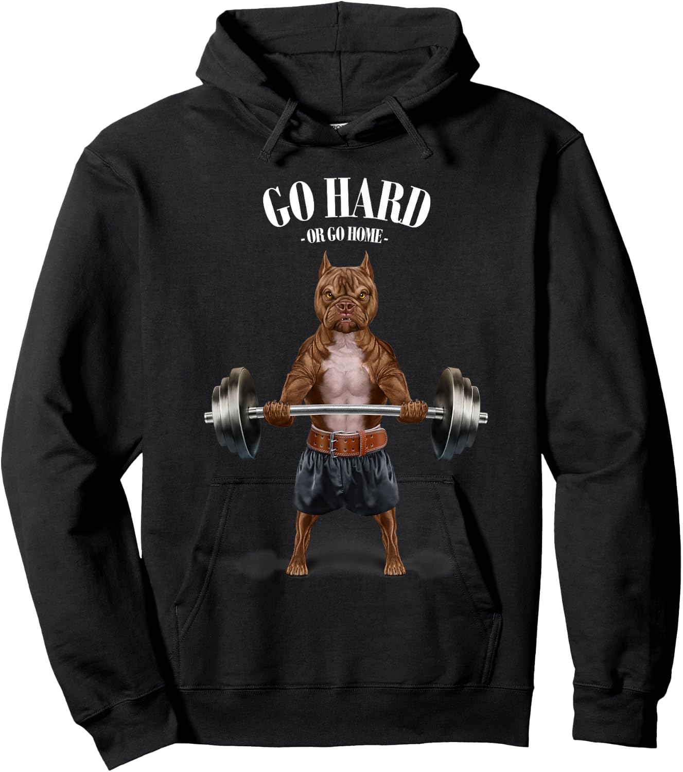 American Bully Dog Muscle Training Weightlifting Fitness Gym Men Women Girls Kids Hoodie - Hoodie | Black