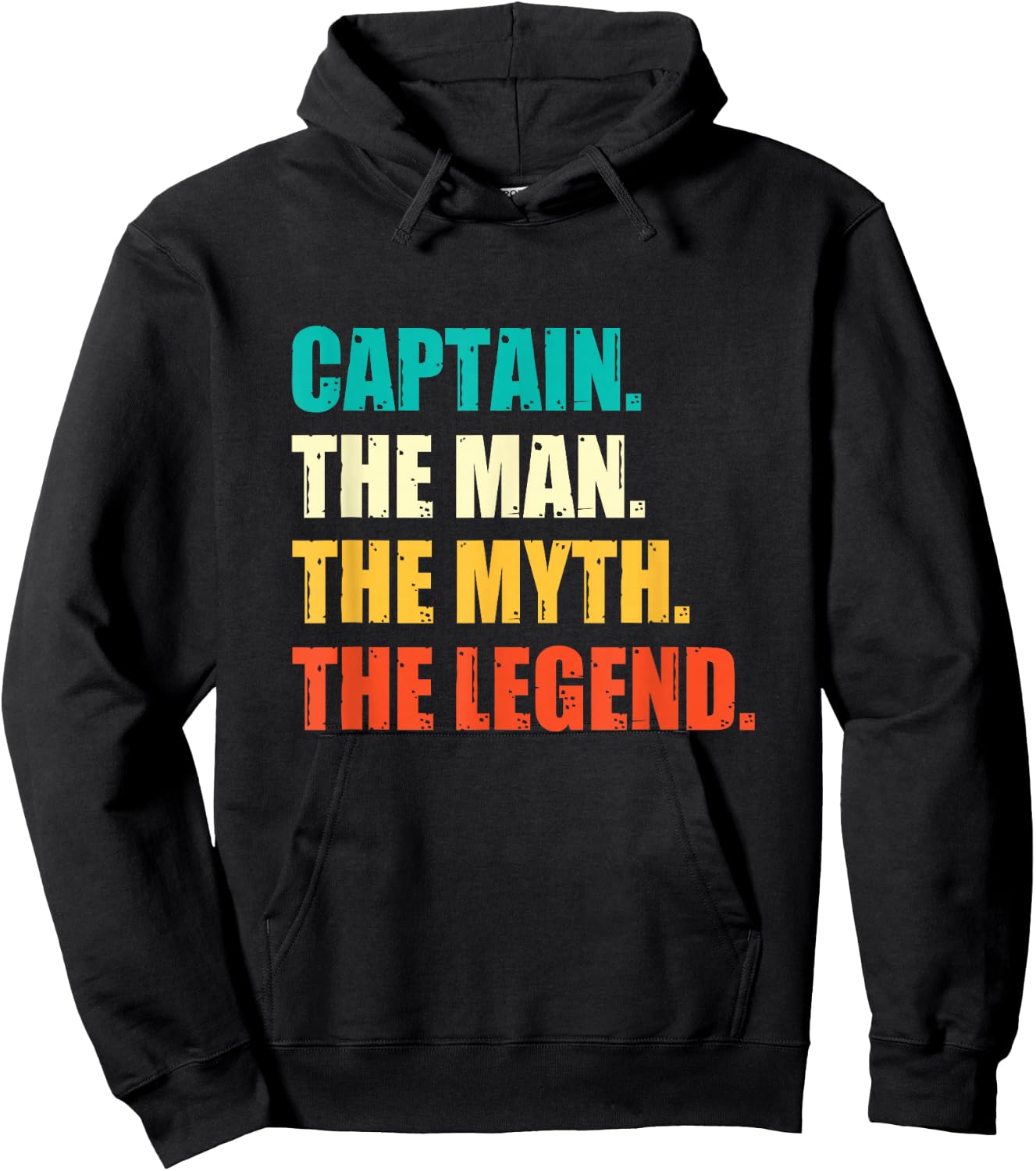 Captain The Man The Myth The Legend Sailor Sailing Skipper Hoodie - Hoodie | Black