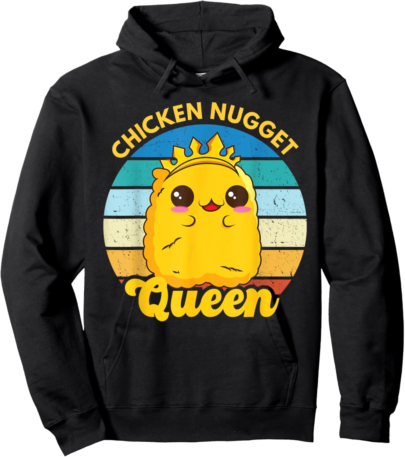 Chicken Nugget Queen Nug Life Funny Chicken Nugget Lover Hoodie - Hoodie | Black