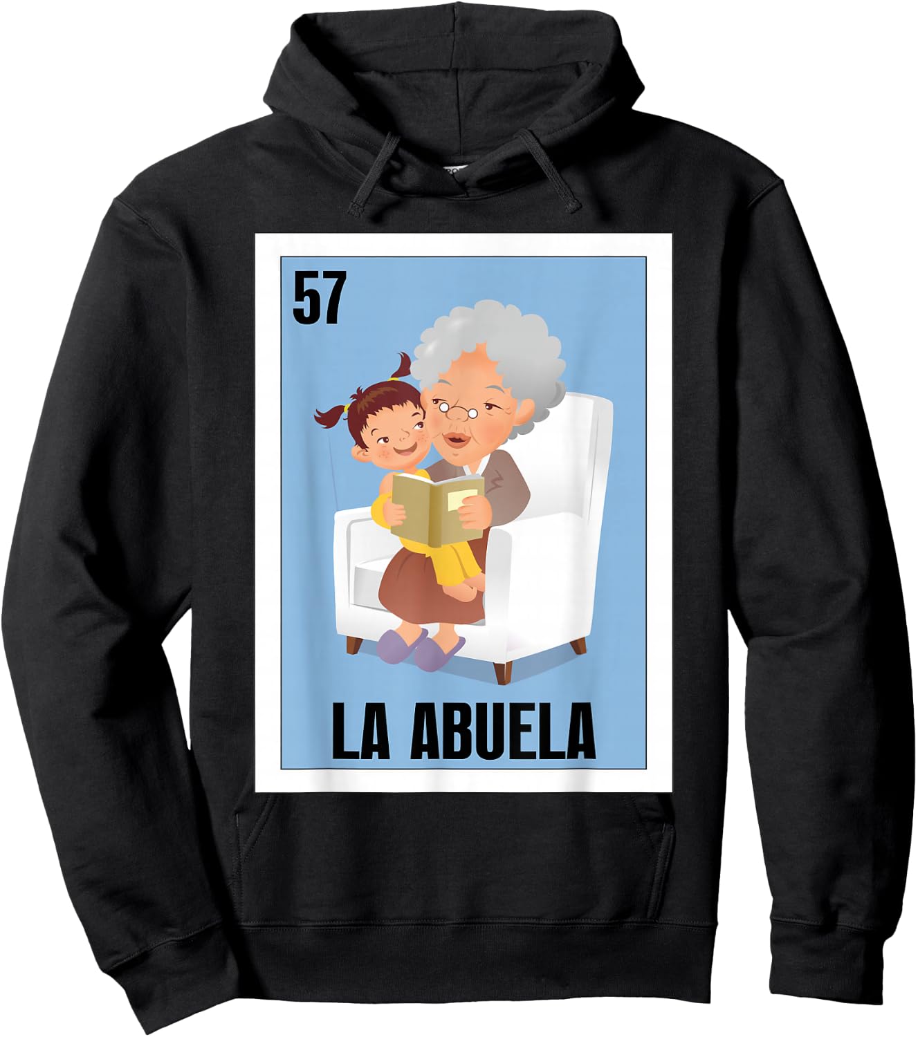 Funny Mexican Grandma Design - La Abuela Hoodie - Hoodie | Black