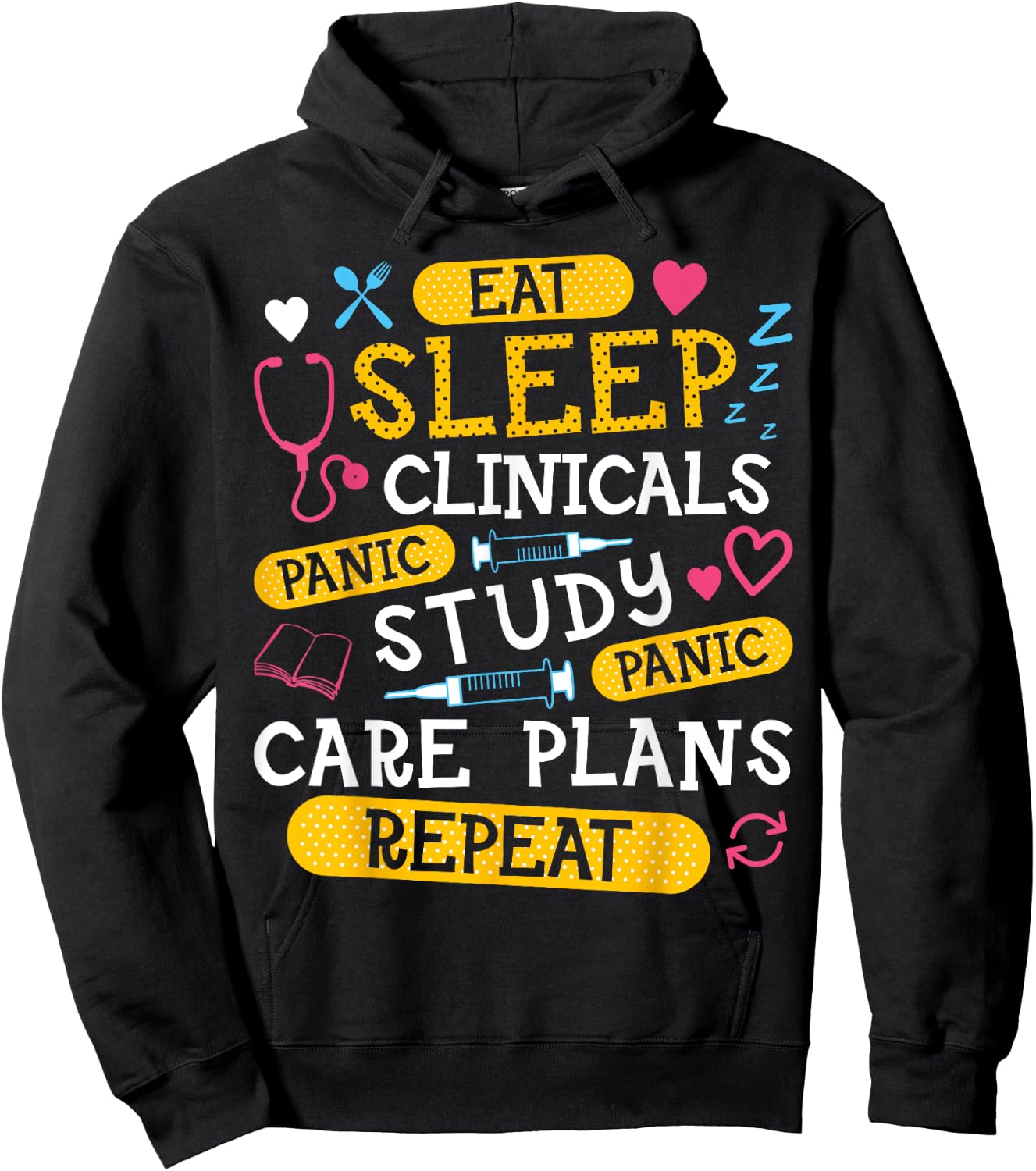 Clinicals Nurse Funny RN Nursing School Women CNA LPN Nurses Hoodie - Hoodie | Black