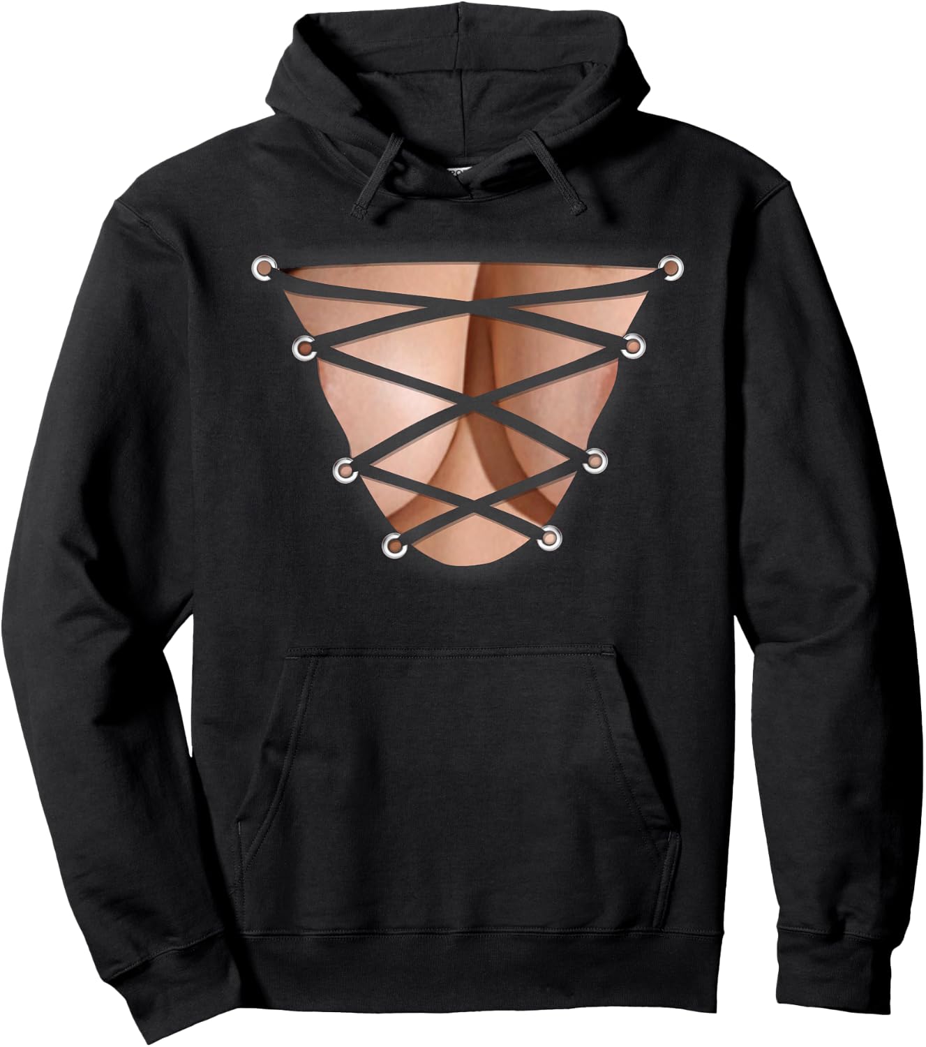 Big Boobs Exposed Shirt - Women's Cute Graphic Top Shirt Gif Hoodie - Hoodie | Black
