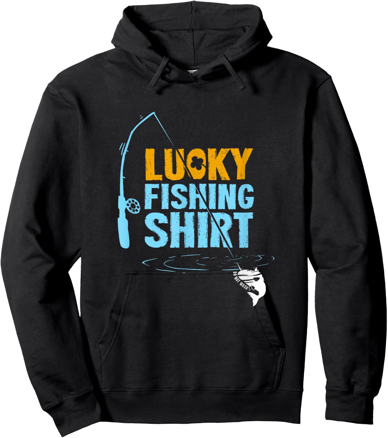 This is My Lucky Fishing Fisherman's Favorite Artwork Hoodie - Hoodie | Black