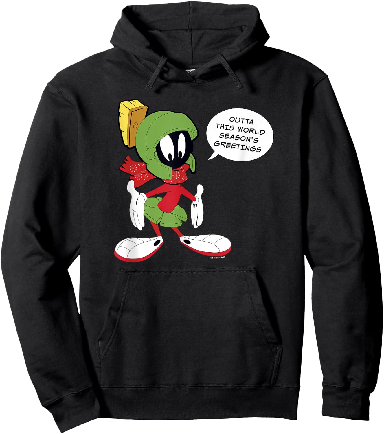 Looney Tunes Marvin Season's Greetings Christmas Hoodie - Hoodie | Black
