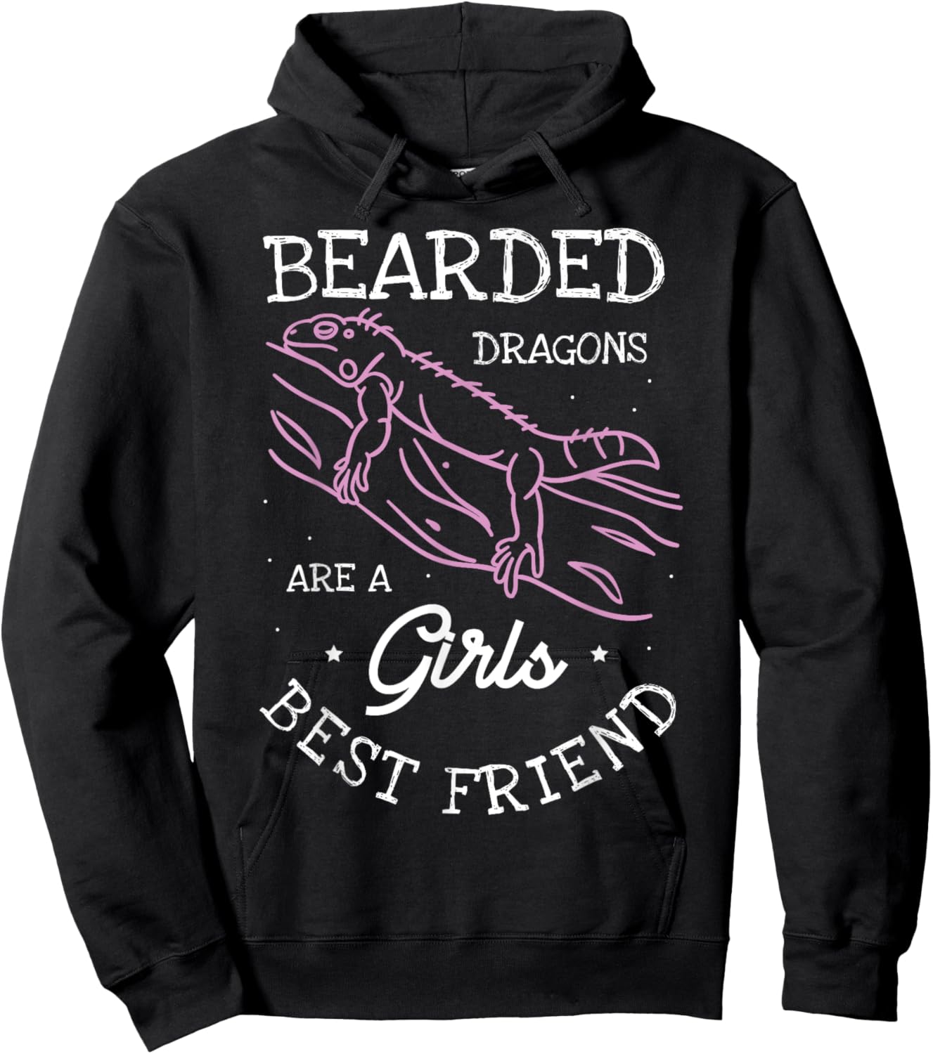 Bearded dragons are a girls best friend | Bearded Dragon Hoodie - Hoodie | Black
