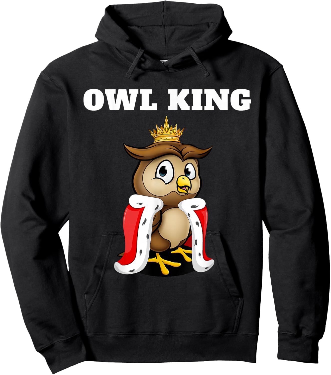 Owl King | Boys Owl | Owl Hoodie - Hoodie | Black