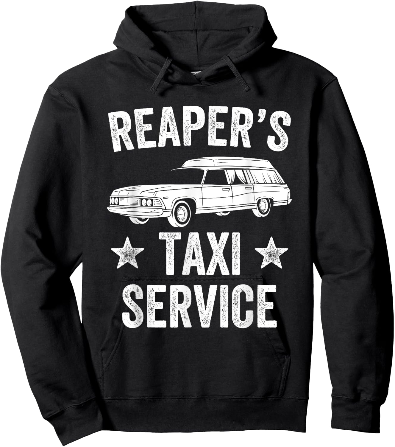 Reaper's Taxi Driver Hearse Funny Funeral Director Hoodie - Hoodie | Black