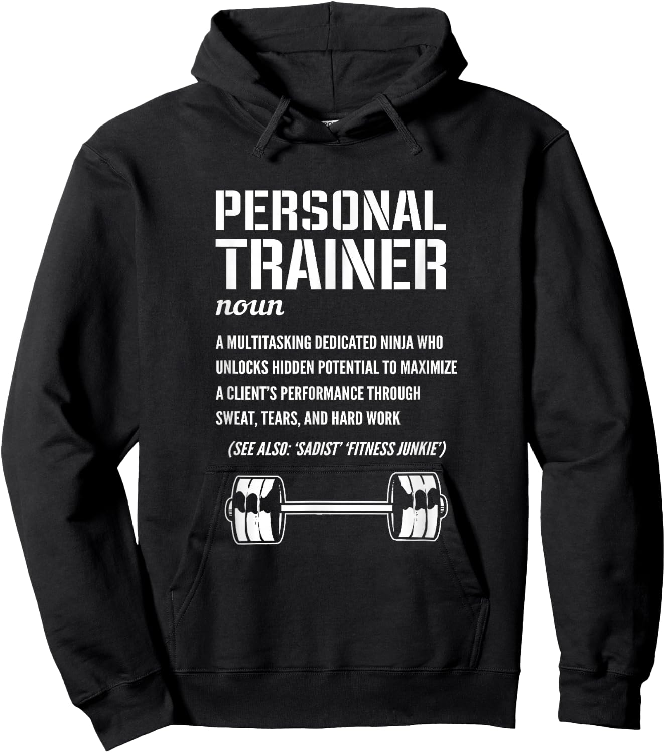 Funny Personal Trainer Definition Fitness Coach Hoodie - Hoodie | Black
