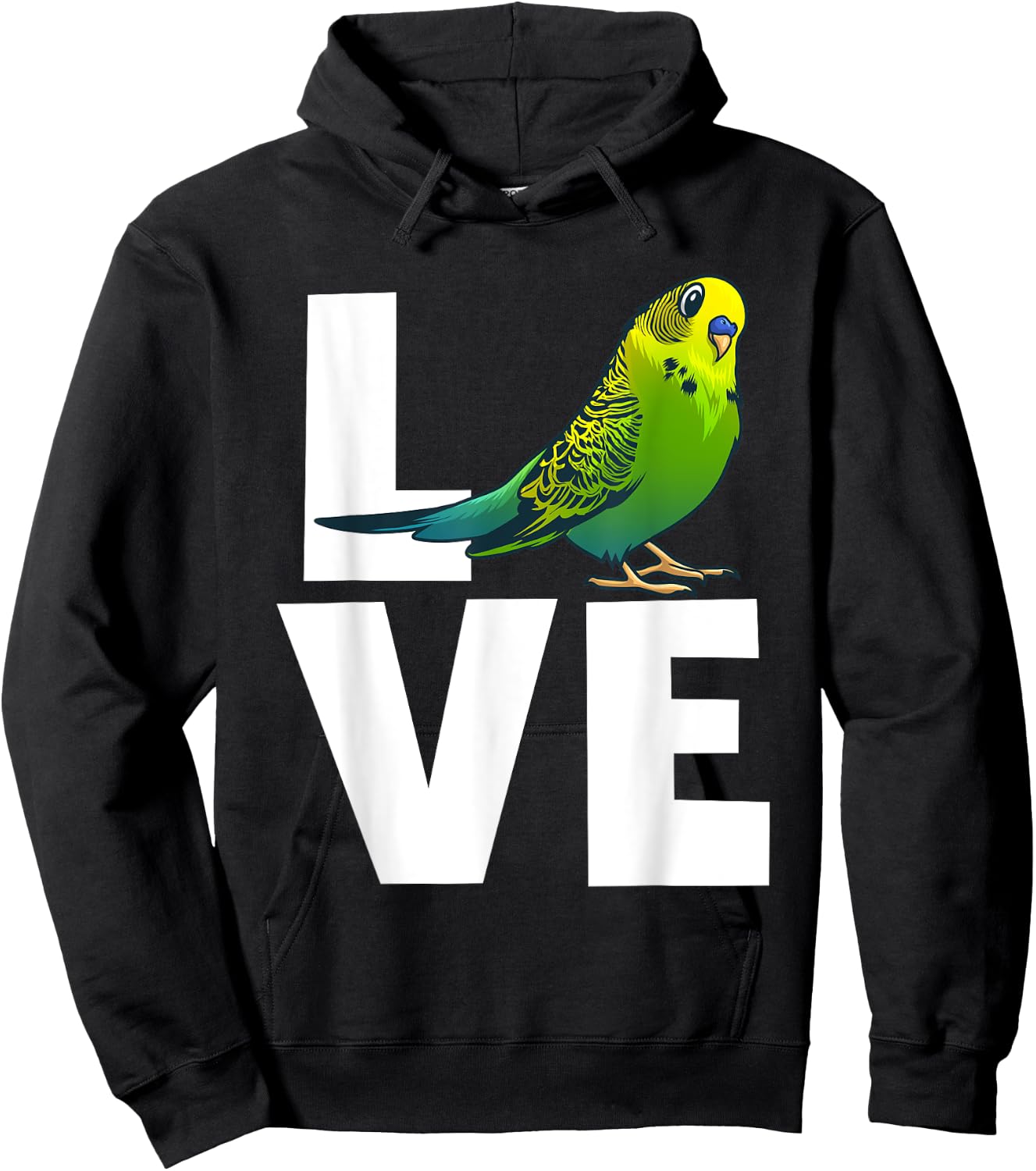 Cute Budgerigar Design Women Budgie Parakeet Animal Hoodie - Hoodie | Black