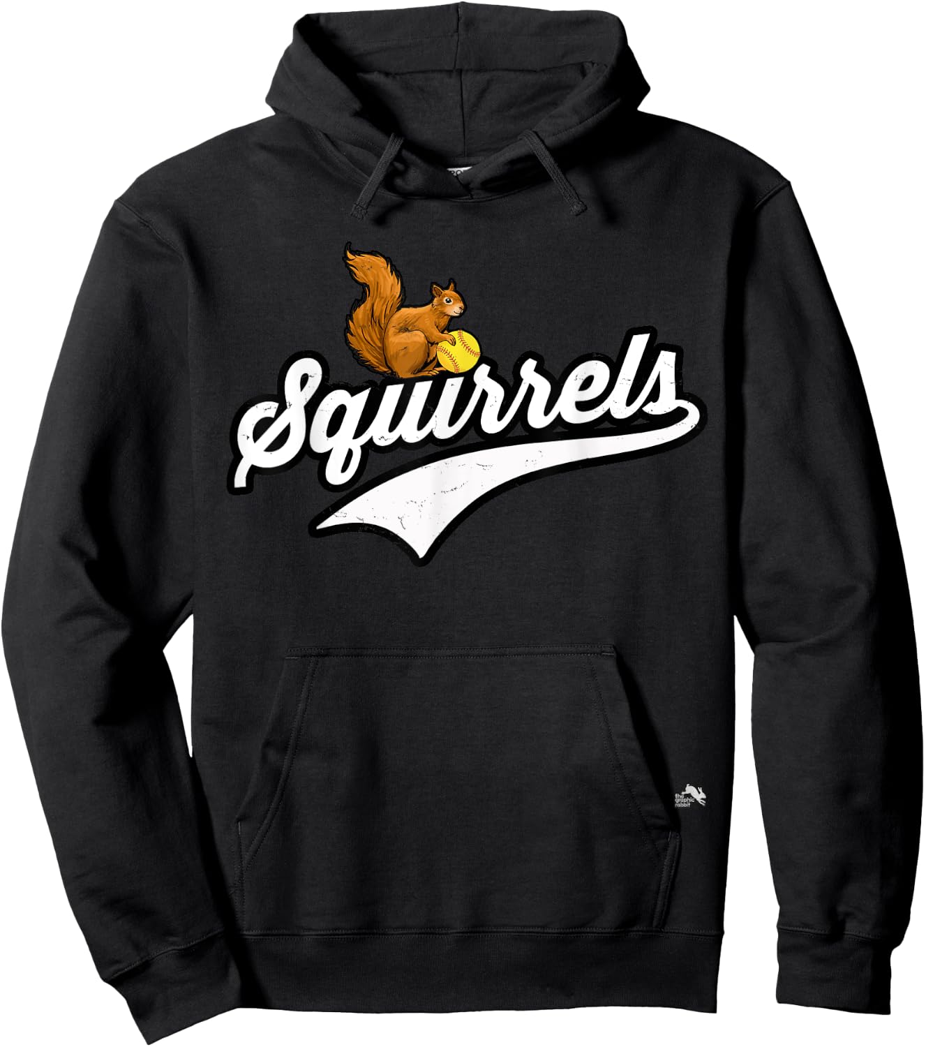 Squirrel Softball Team Hoodie - Hoodie | Black