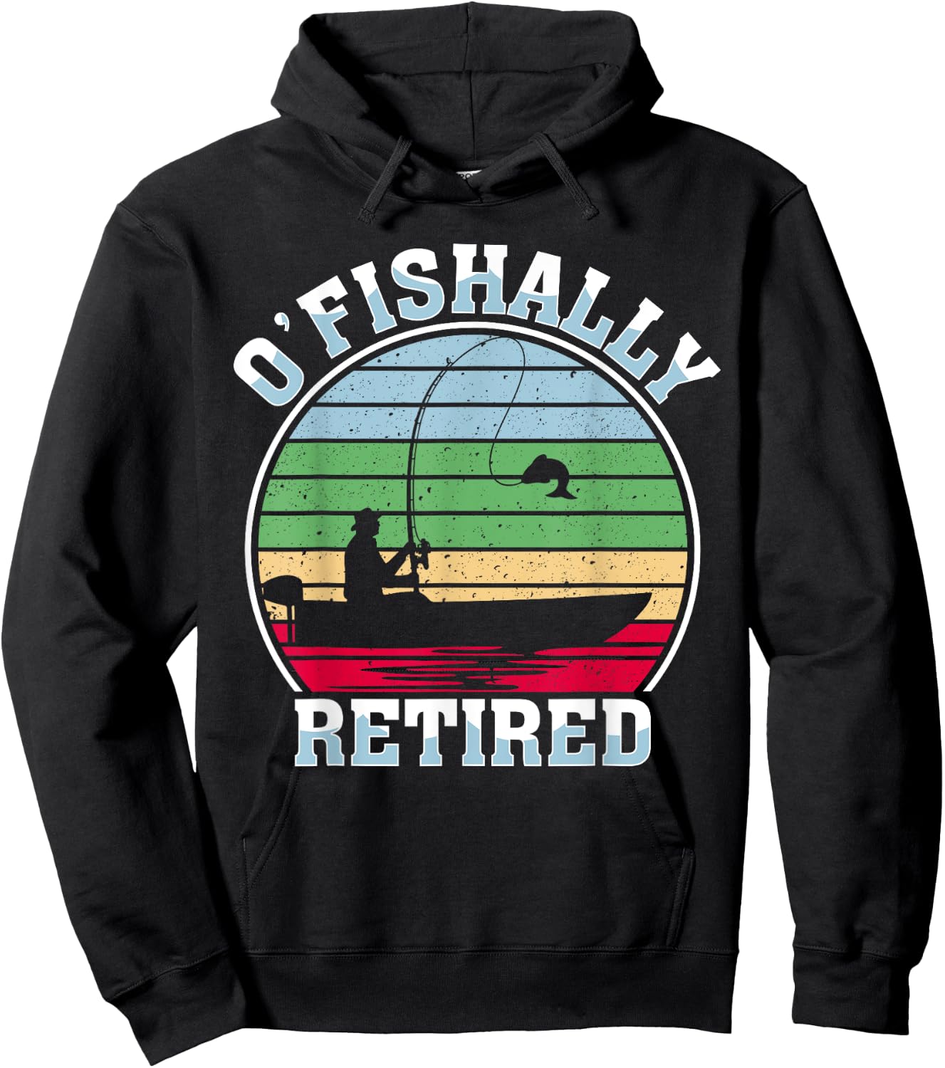 Fisherman Retirement Party Retired Fisher Lure Fishing Hoodie - Hoodie | Black