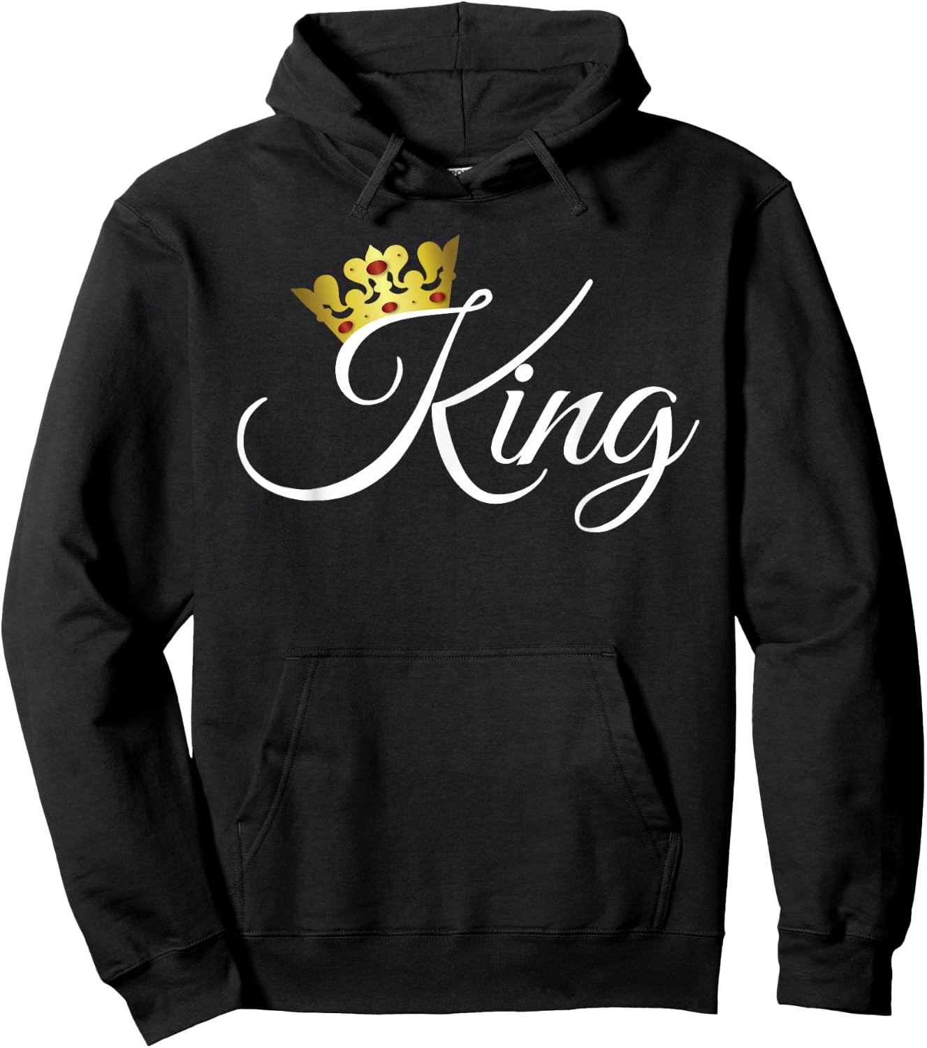 King and Queen Shirts Matching Couple Outfits Hoodie - Hoodie | Black